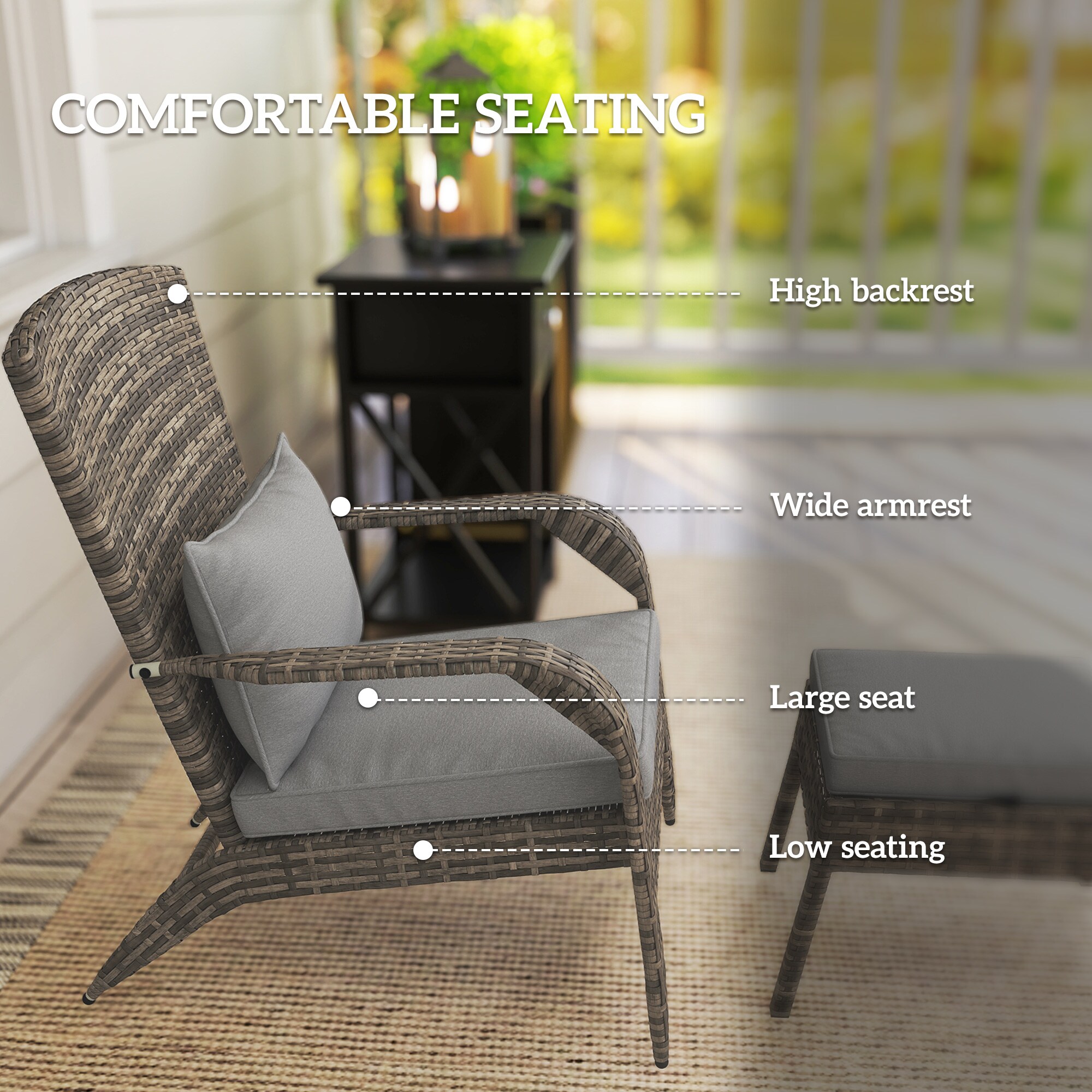Outsunny 867-173V00GY Patio-Chairs - View #4