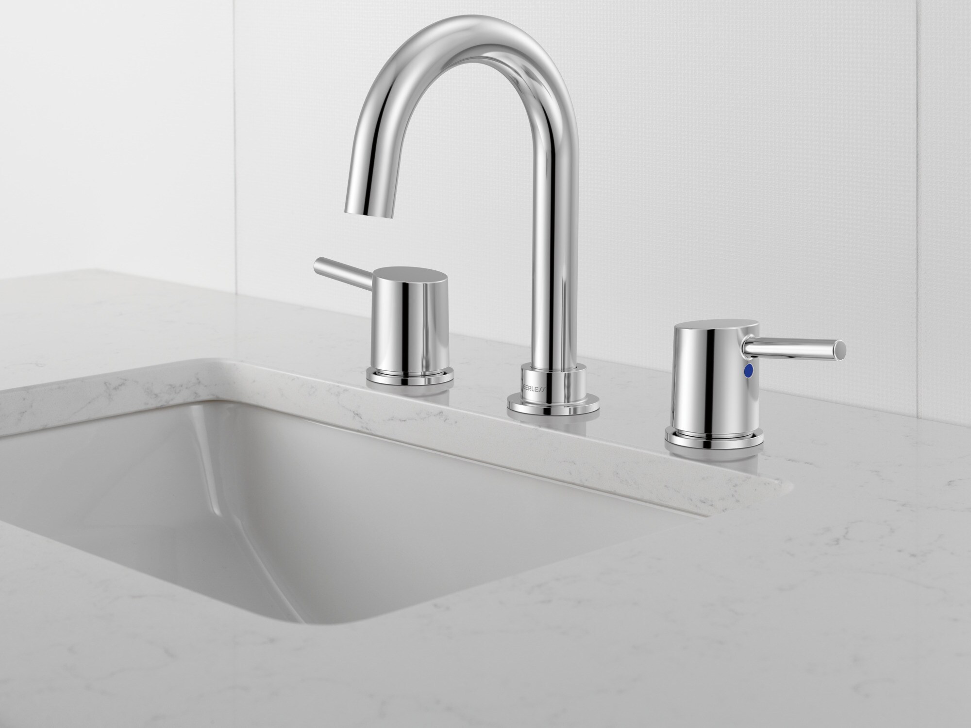Precept Polished Chrome Two-Handle Widespread Bathroom Faucet