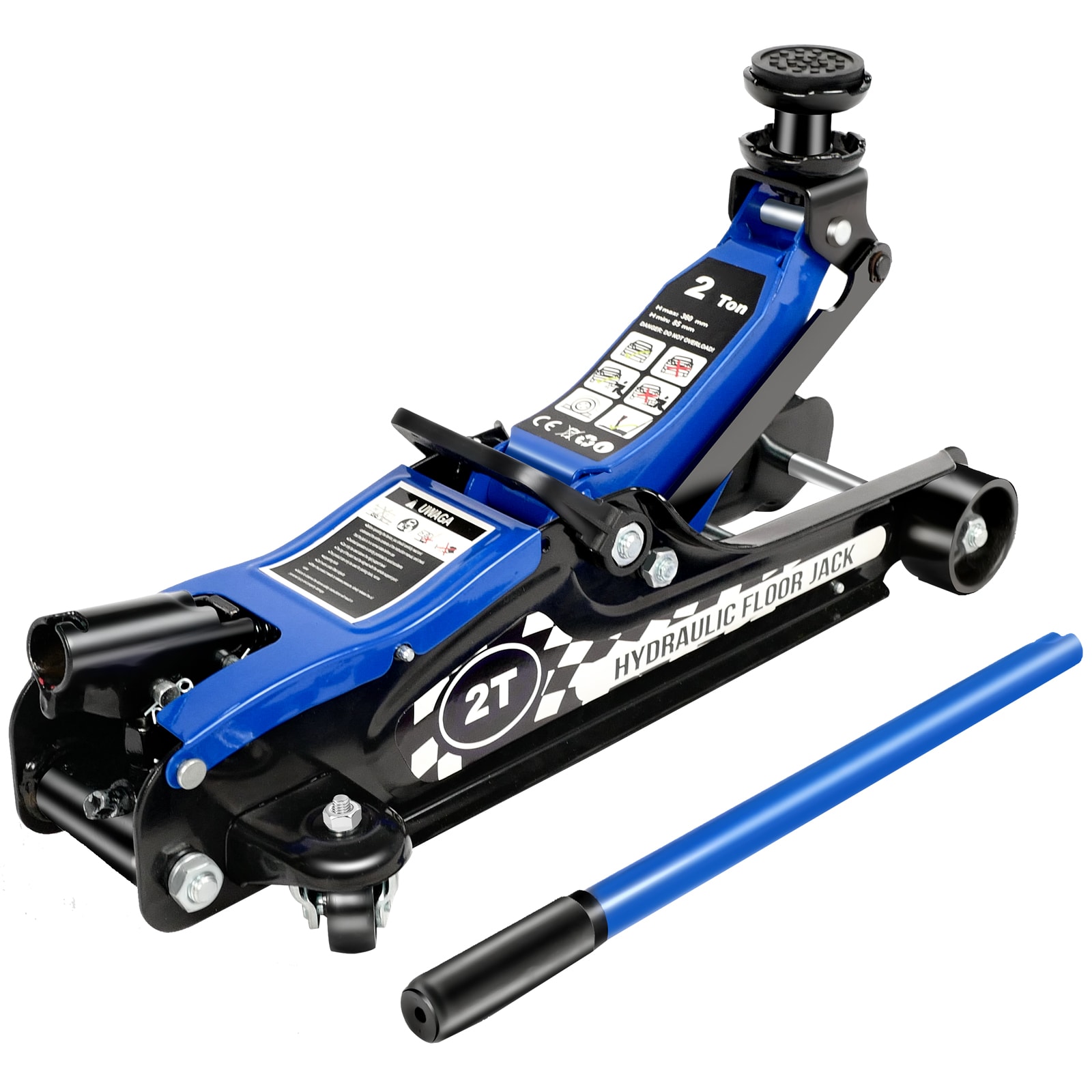 Kahomvis SUPER-QP214-213 Blue 2-Tons Steel Hydraulic Low profile floor jack