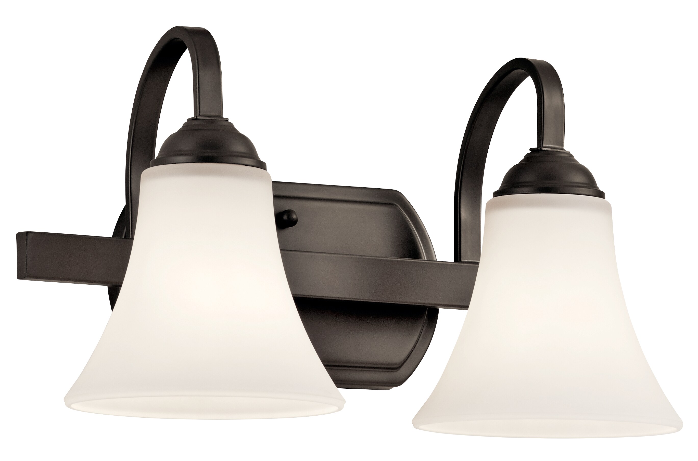 Kichler 45512OZL18 Keiran 14-in 2-Light Olde Bronze LED Transitional Vanity Light