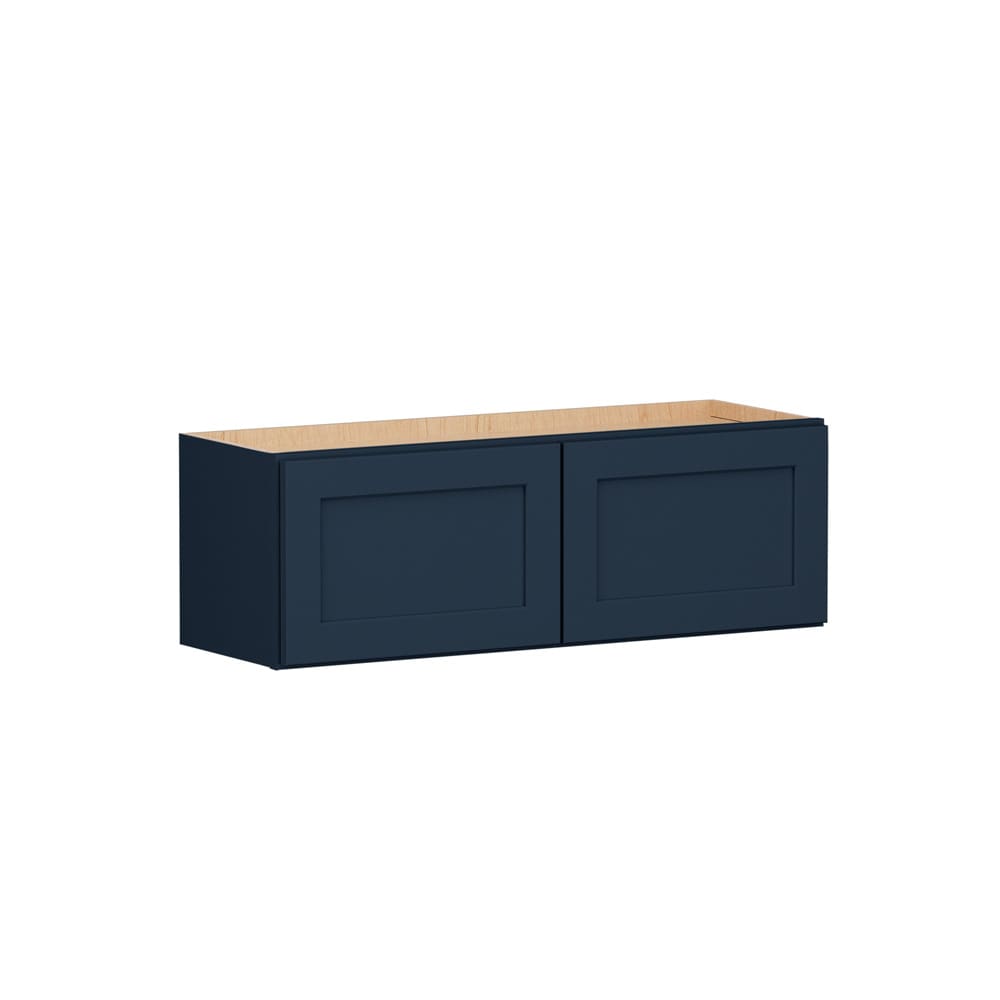 Shenandoah Breckenridge FOL 36-in W x 12-in H x 12-in D Navy Painted Wall Fully Assembled Cabinet Recessed Panel Shaker