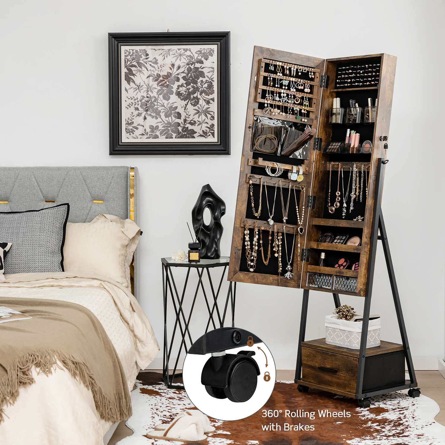 Costway CSHY001398 Jewelry-Armoires - View #3