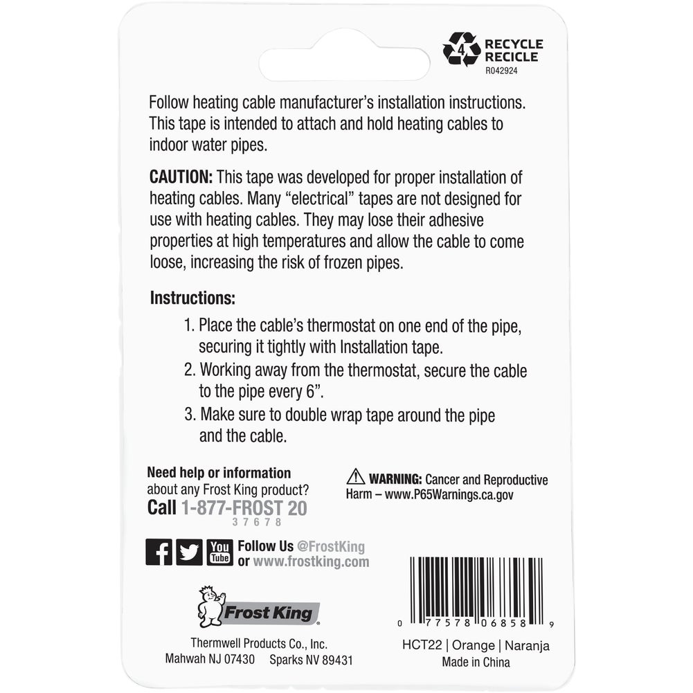 Easy Heat HCA Pipe-Wrap-Tape - View #2