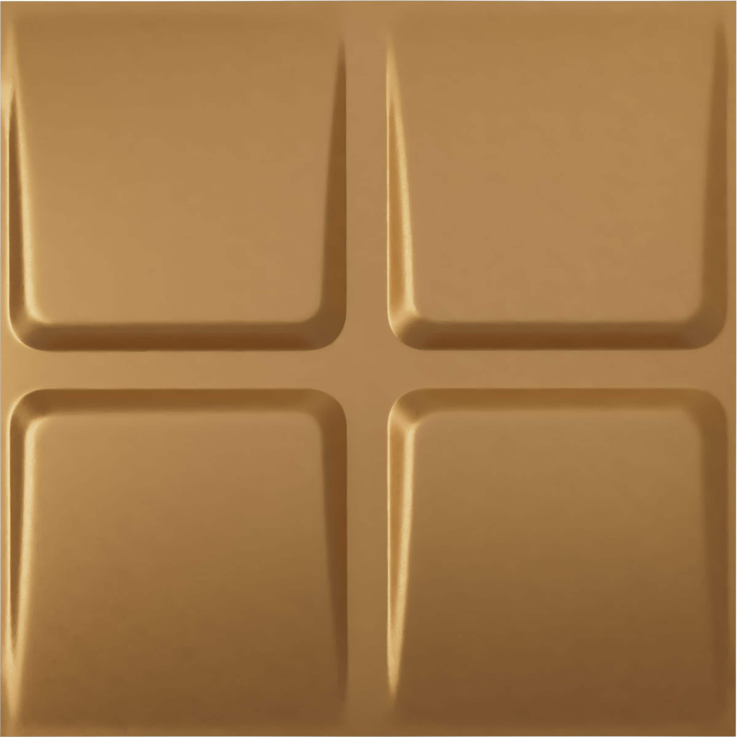 Ekena Millwork WP20X20GLBGL 19-5/8-in x 19-5/8-in Embossed Paintable/Stainable Gold PVC Geometric Wall Panel ( 2.67-sq ft )