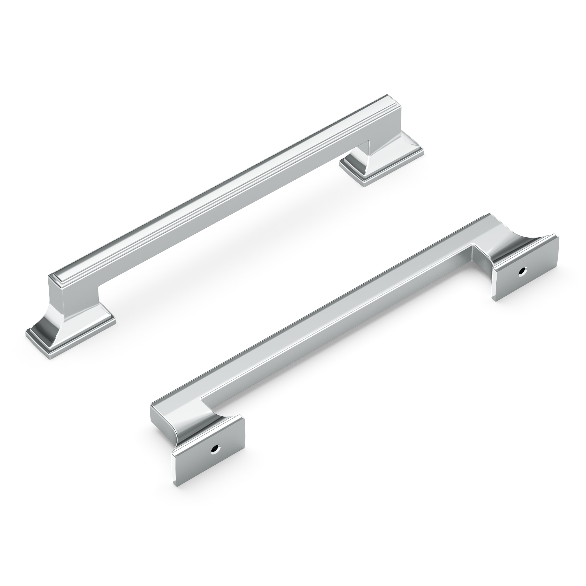 Belwith Keeler B077463-CH Brownstone 6-5/16-in , 160mm Center to Center Chrome Rectangular Handle Drawer Pulls