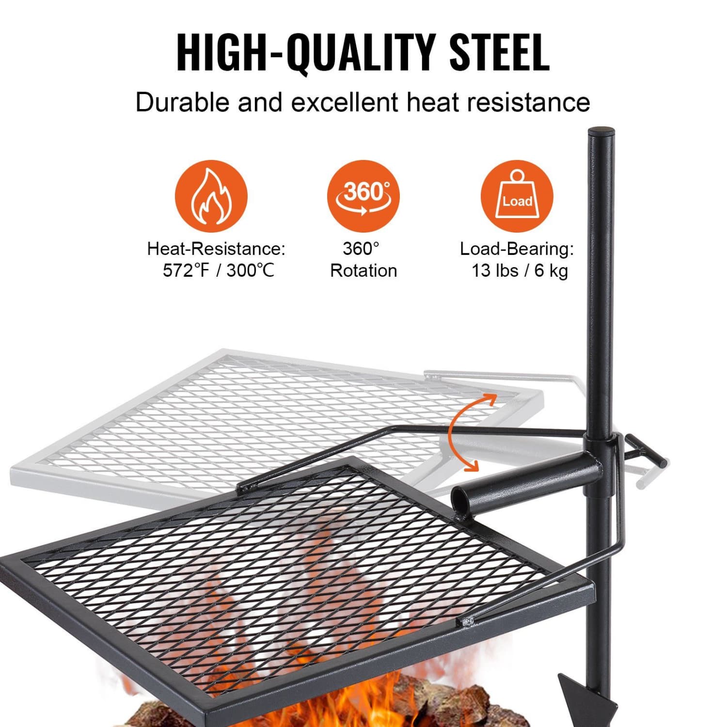 Angel Sar DAZYYFPGG0324-BK Charcoal-Grills - View #3