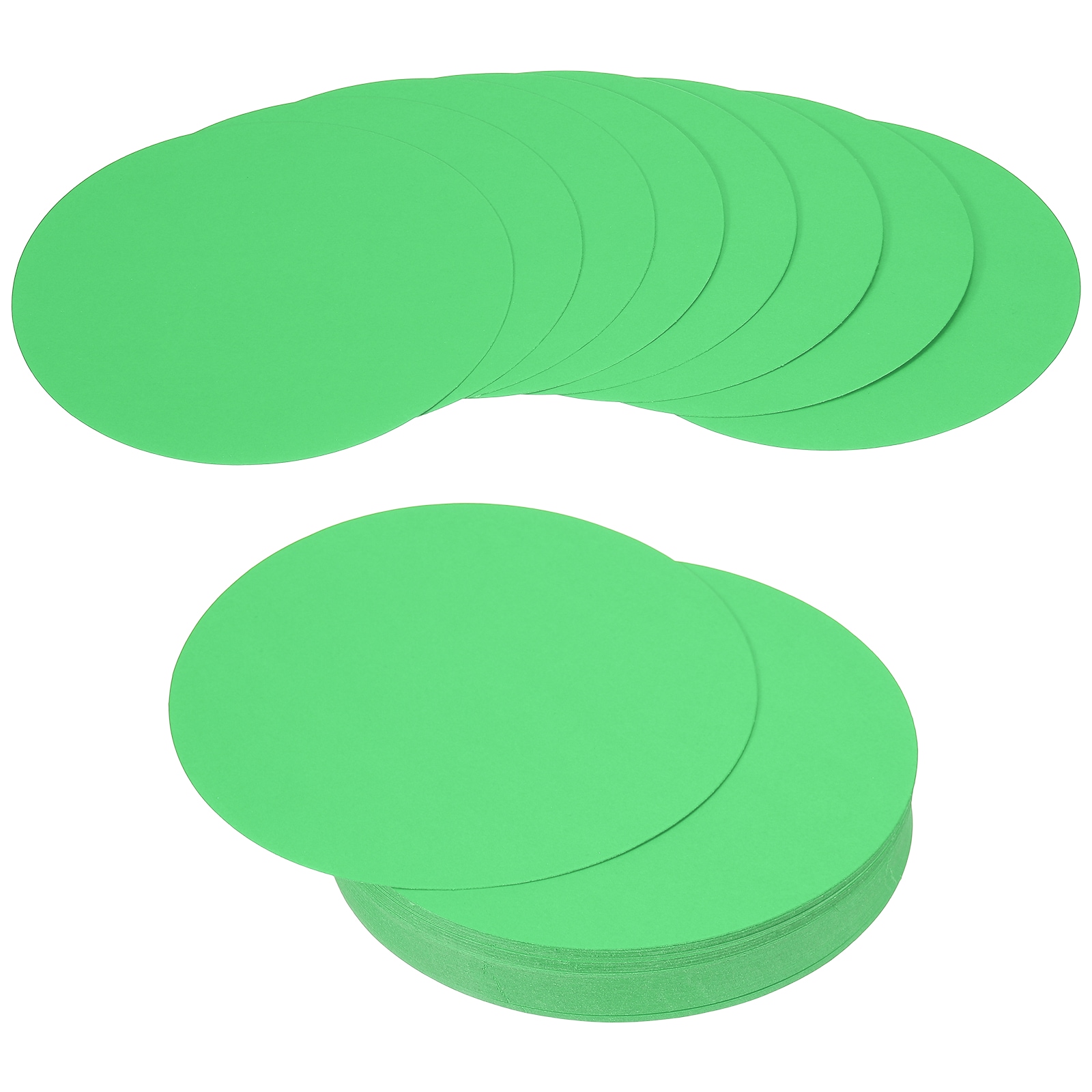PATIKIL 72 Sheet Circle Card Stock 6 Inch Round Cutouts Paper Thick Cardstock Coaster for DIY Craft Projects Printing Supplies Bulletin Board Decor Green