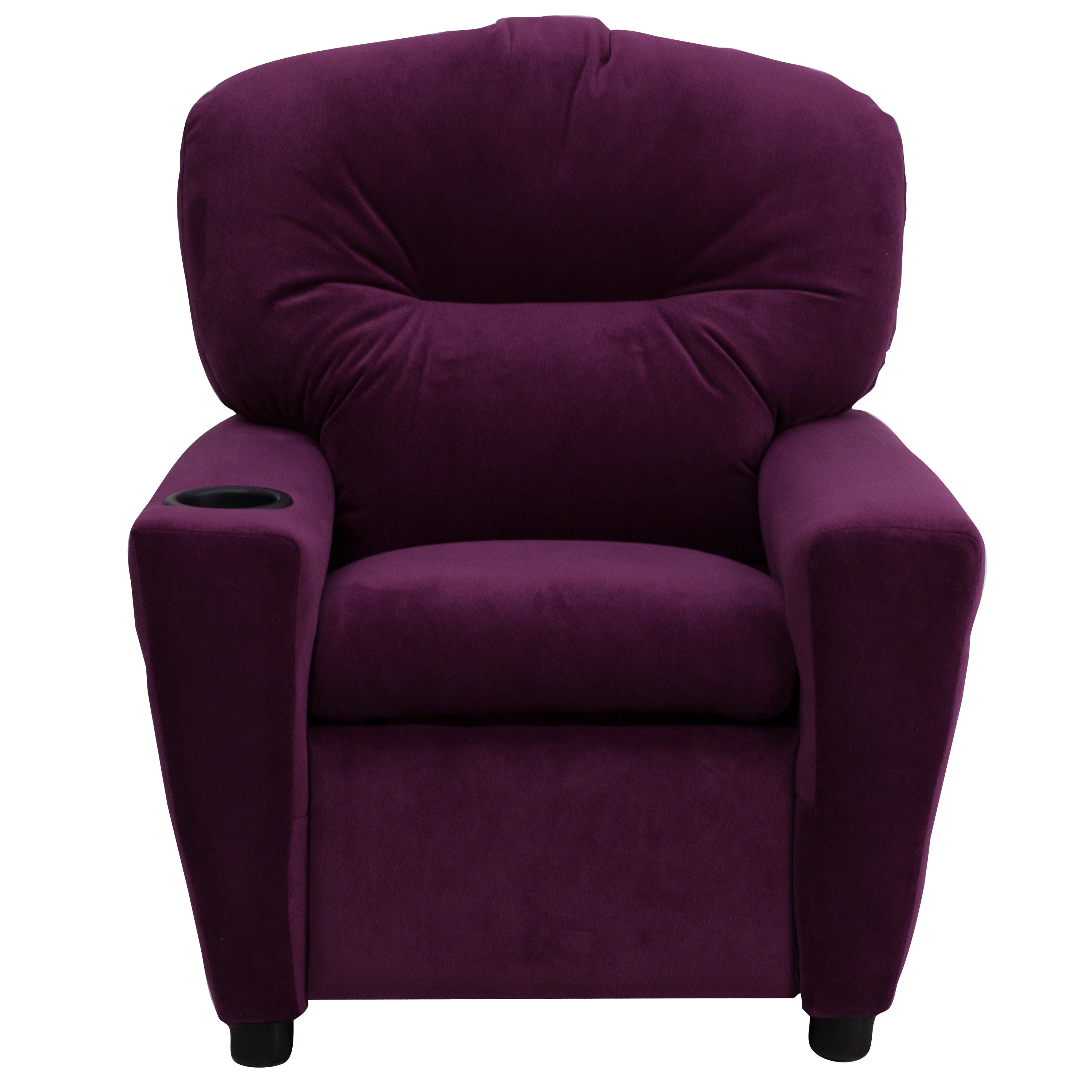 Lilac Dreams Purple Microfiber Kids Recliner with Cup Holder