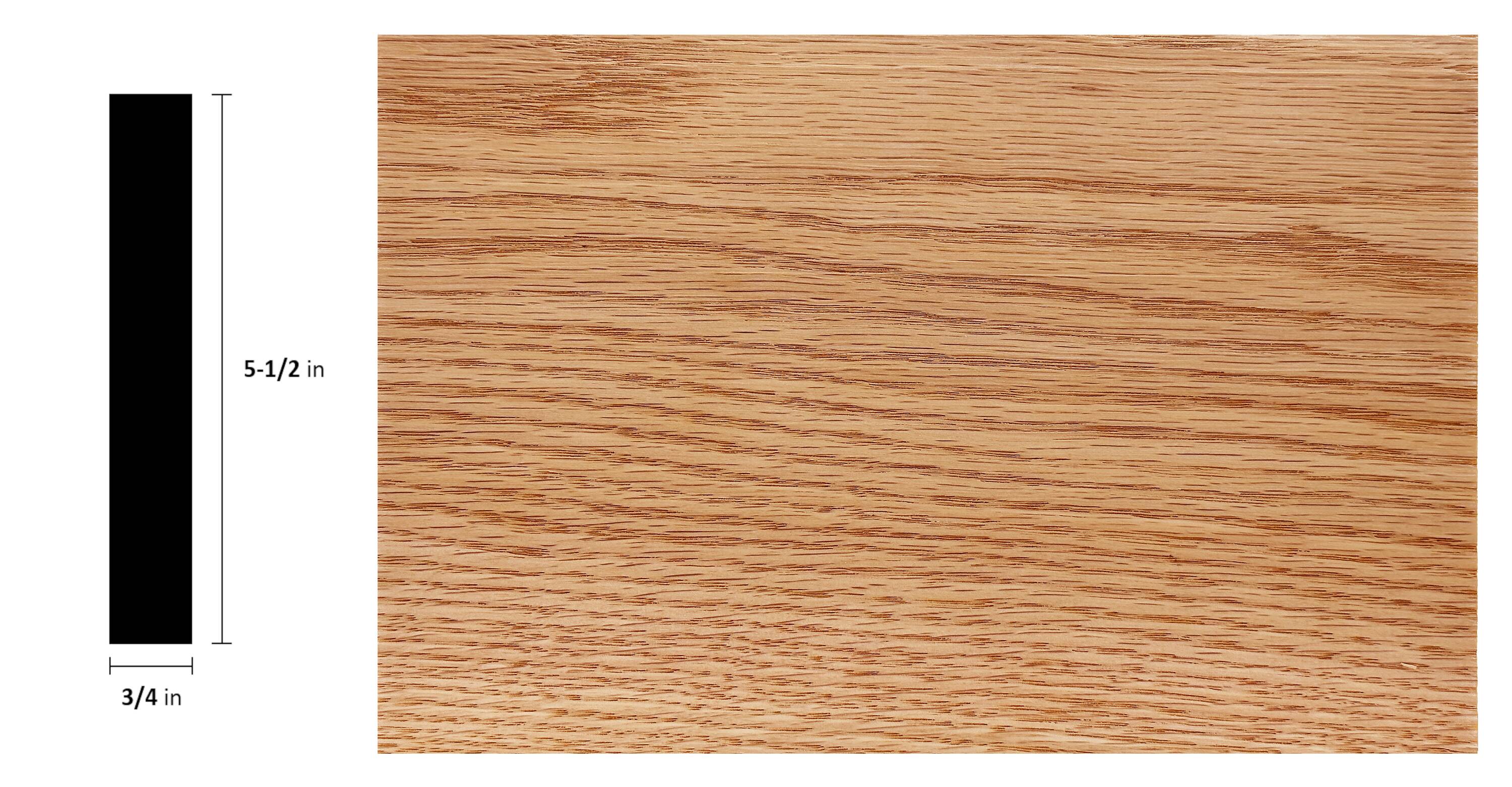 RELIABILT 1-in X 4-in X 8-ft Unfinished Red Oak Board In, 51% OFF