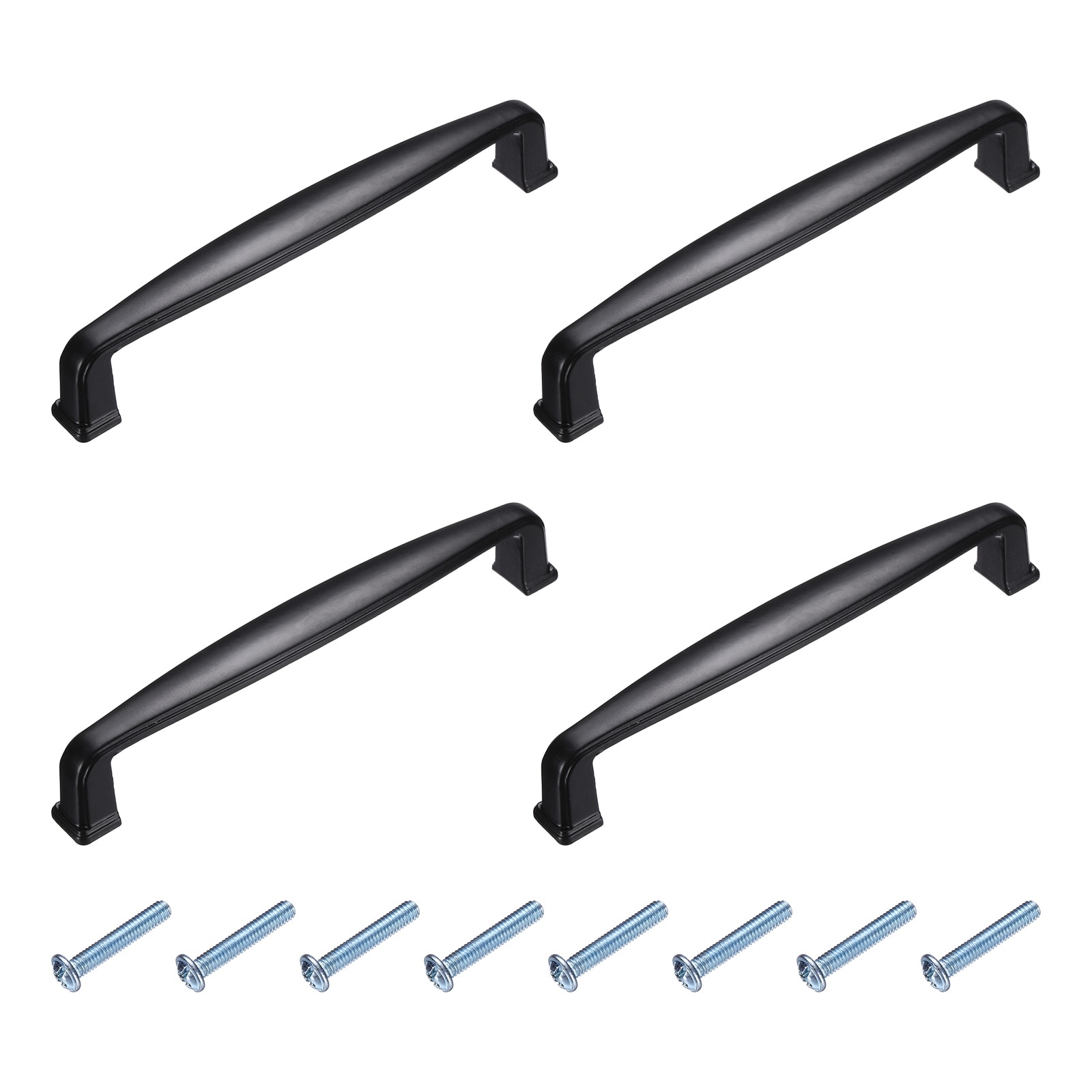 Unique Bargains - 4pcs Cabinet Handles 5 Inch Hole Center Solid Cabinet Pulls Aluminum Alloy Pull...