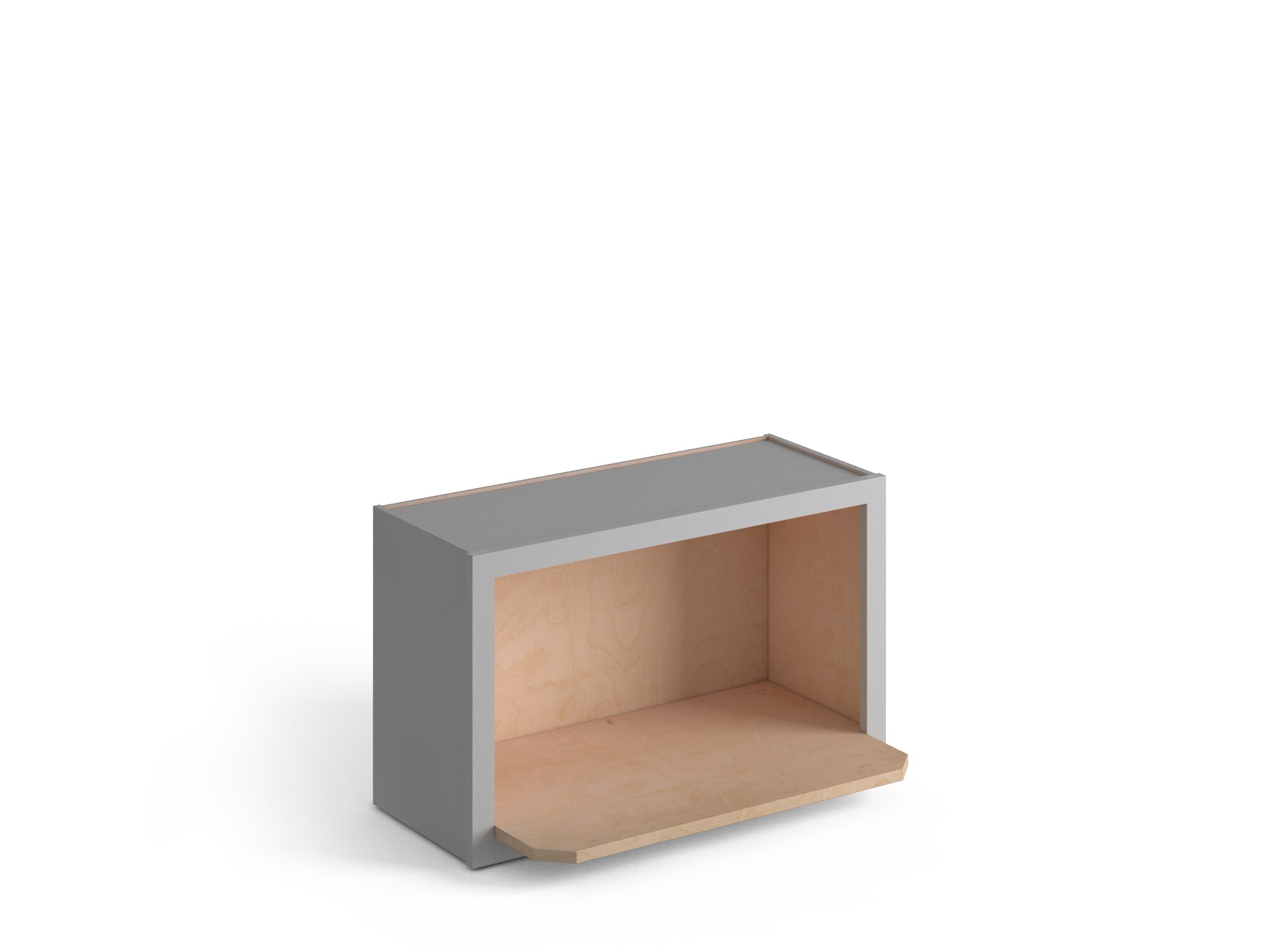 Valleywood Cabinetry Proper Gray 30-in W x 18-in H x 12-in D Proper Gray Birch Microwave Wall Ready To Assemble Plywood Cabinet (Flat Panel Style)