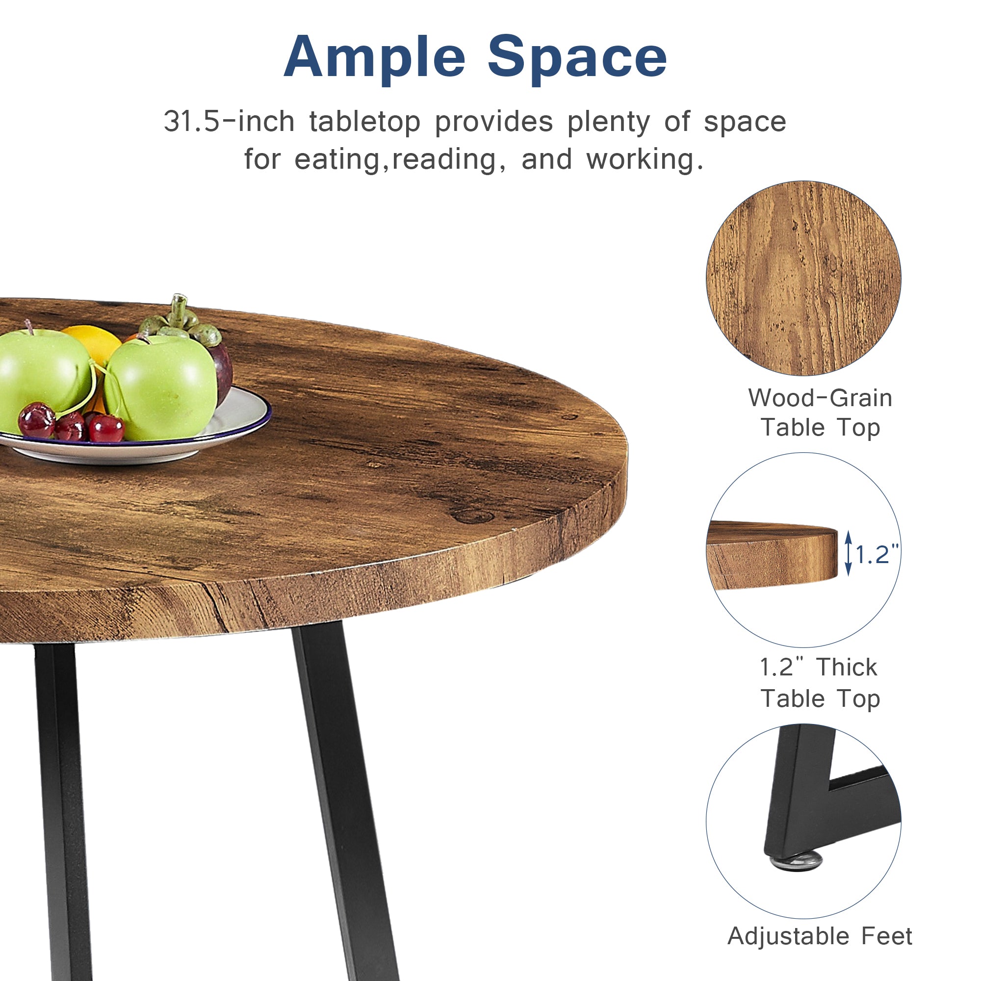Vecelo LOE-MX-TBL11-ATB Dining-Tables - View #2