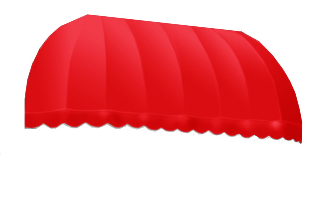 Awntech CC44-8R Chicago 100.5-in Wide x 48-in Projection x 56-in Height Fabric Red Solid Fixed Window/Door Awning
