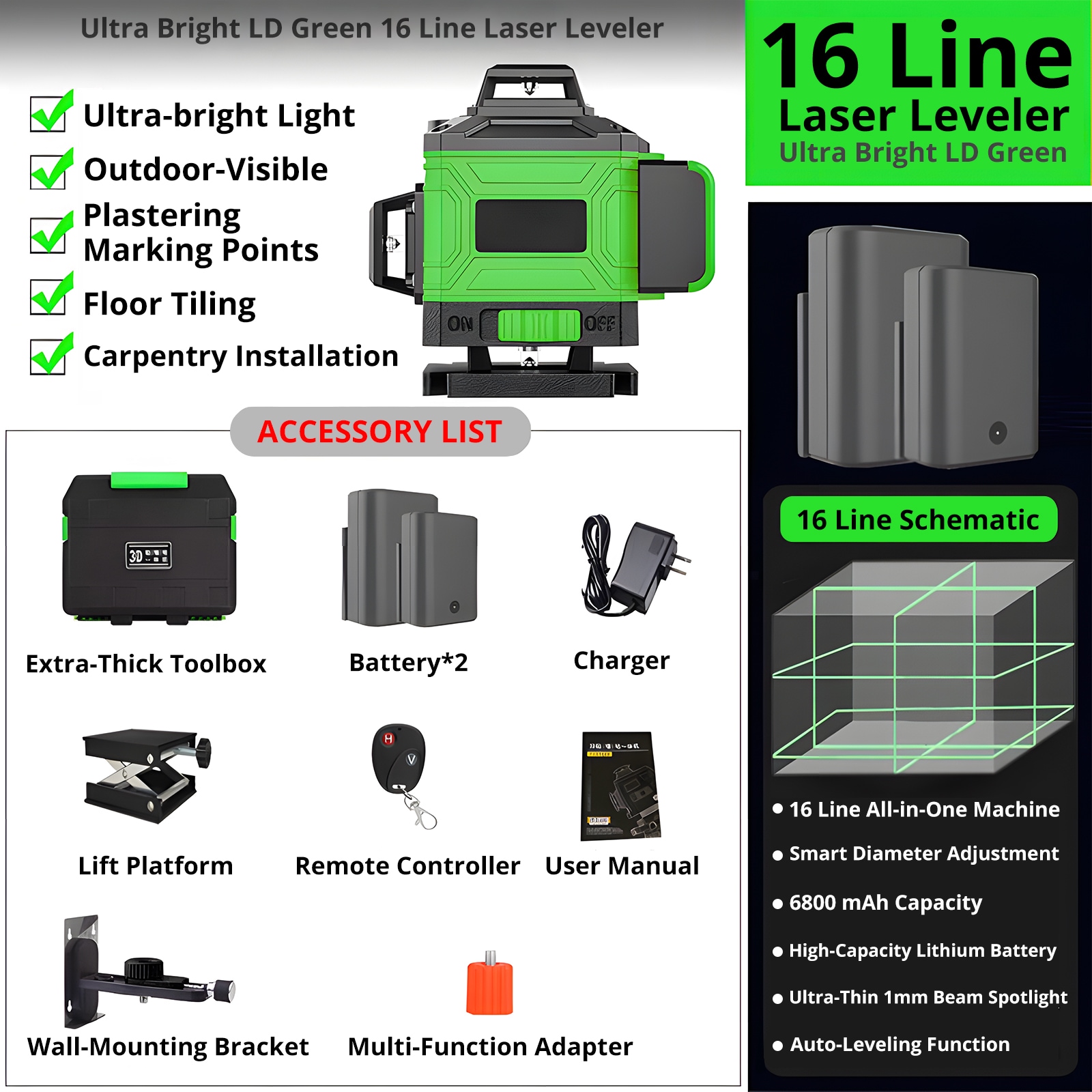 Unique Bargains S25112502UX7910 Laser-Level - View #2