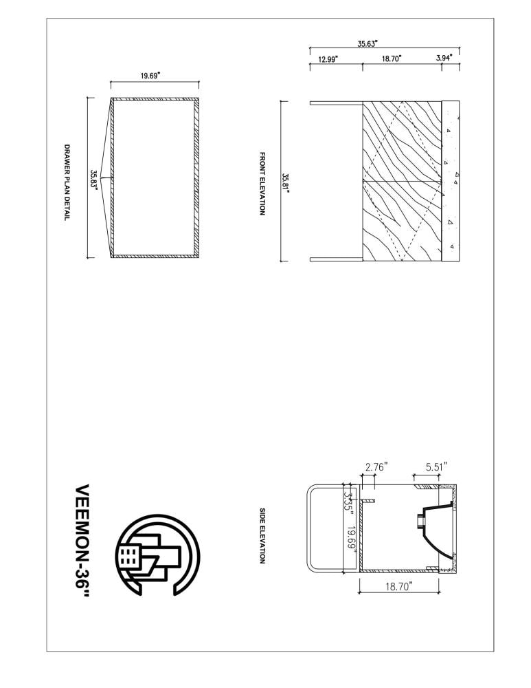 CARTISAN DESIGN VAVEEWA36FD Bath-Vanity-Combo - View #10