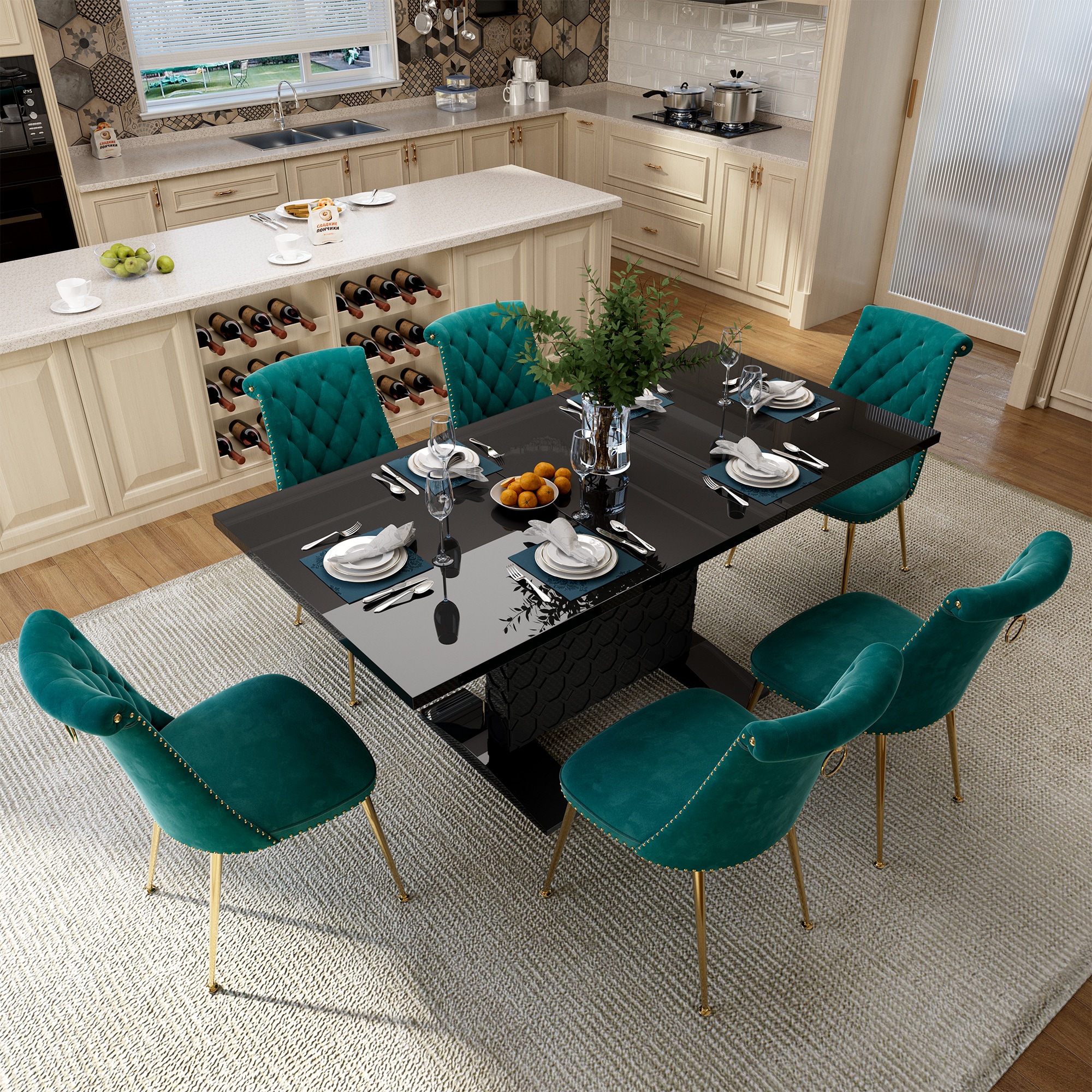 Clihome CL-ST1-BK703GN Dining-Sets - View #3