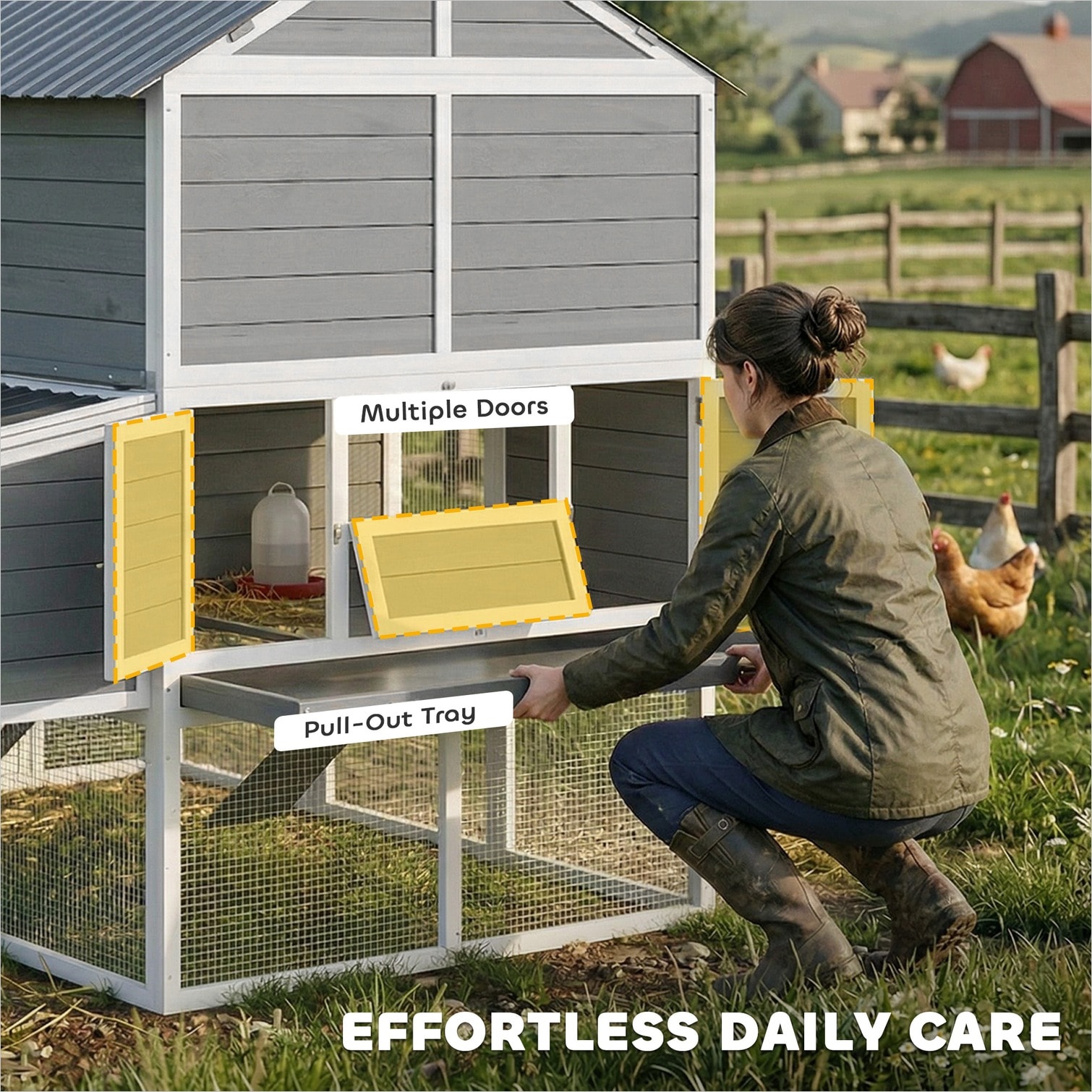 SunJet A11XZG297Q0U Chicken-Coops-Rabbit-Hutches - View #3