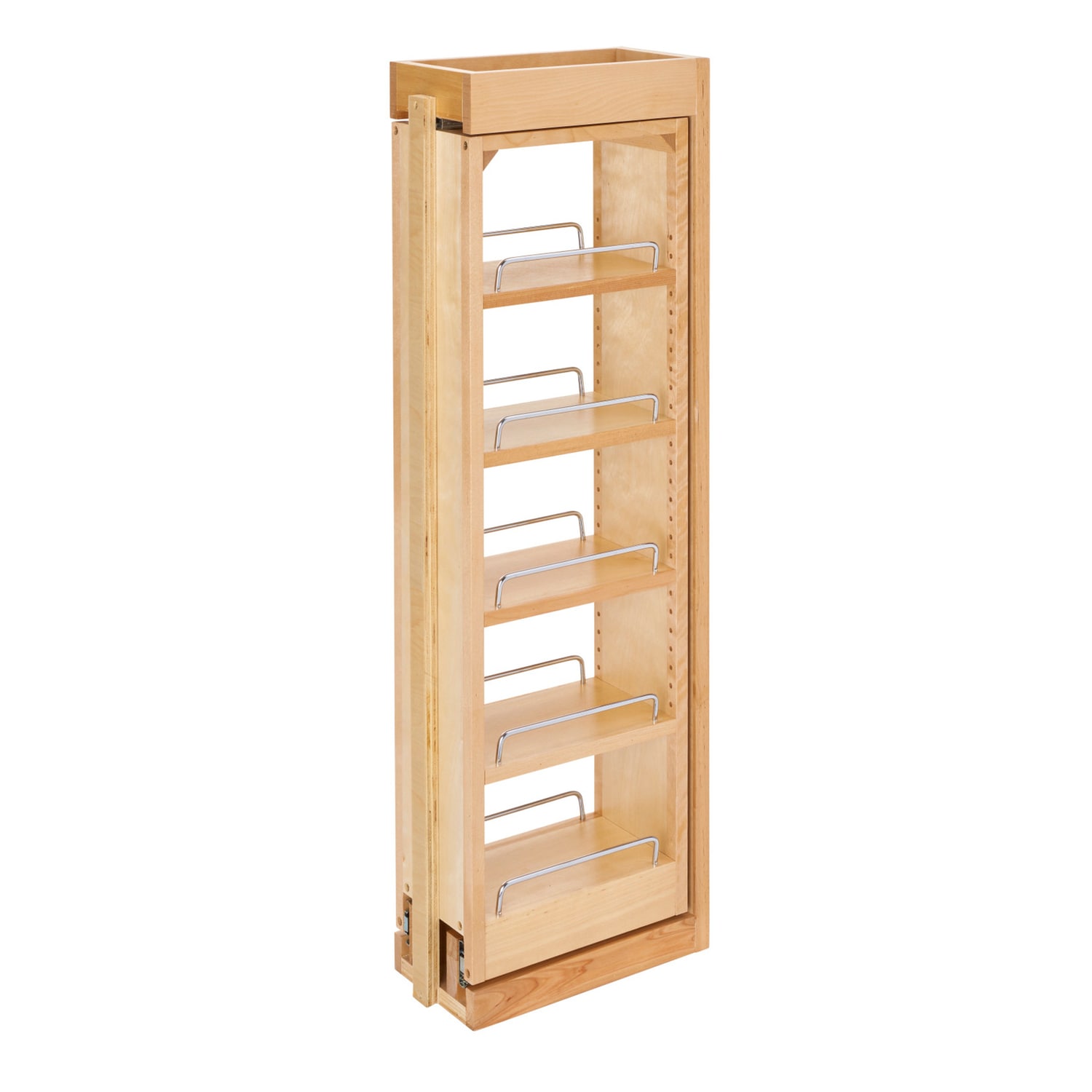 Rev-A-Shelf 189762 6-in W x 36-in H x 11.13-in D 4 -Tier Cabinet-mount Natural Maple Wood Pull-out Spice rack