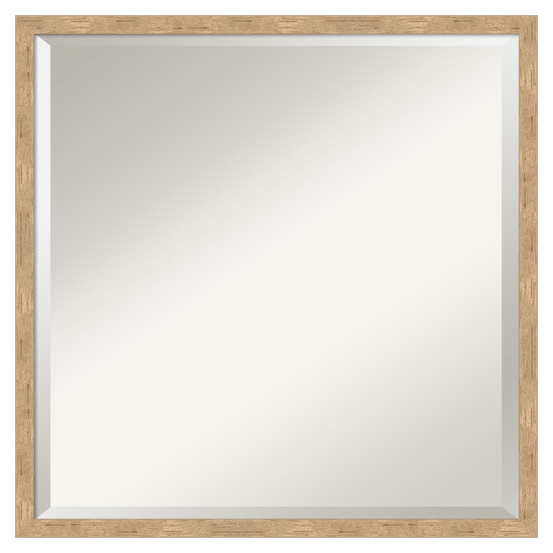 Amanti Art A17008100702 Imprint Light Bronze Frame 21-Inches W x 21-Inches H Square Salon Scoop Silver Framed Vanity Mirror