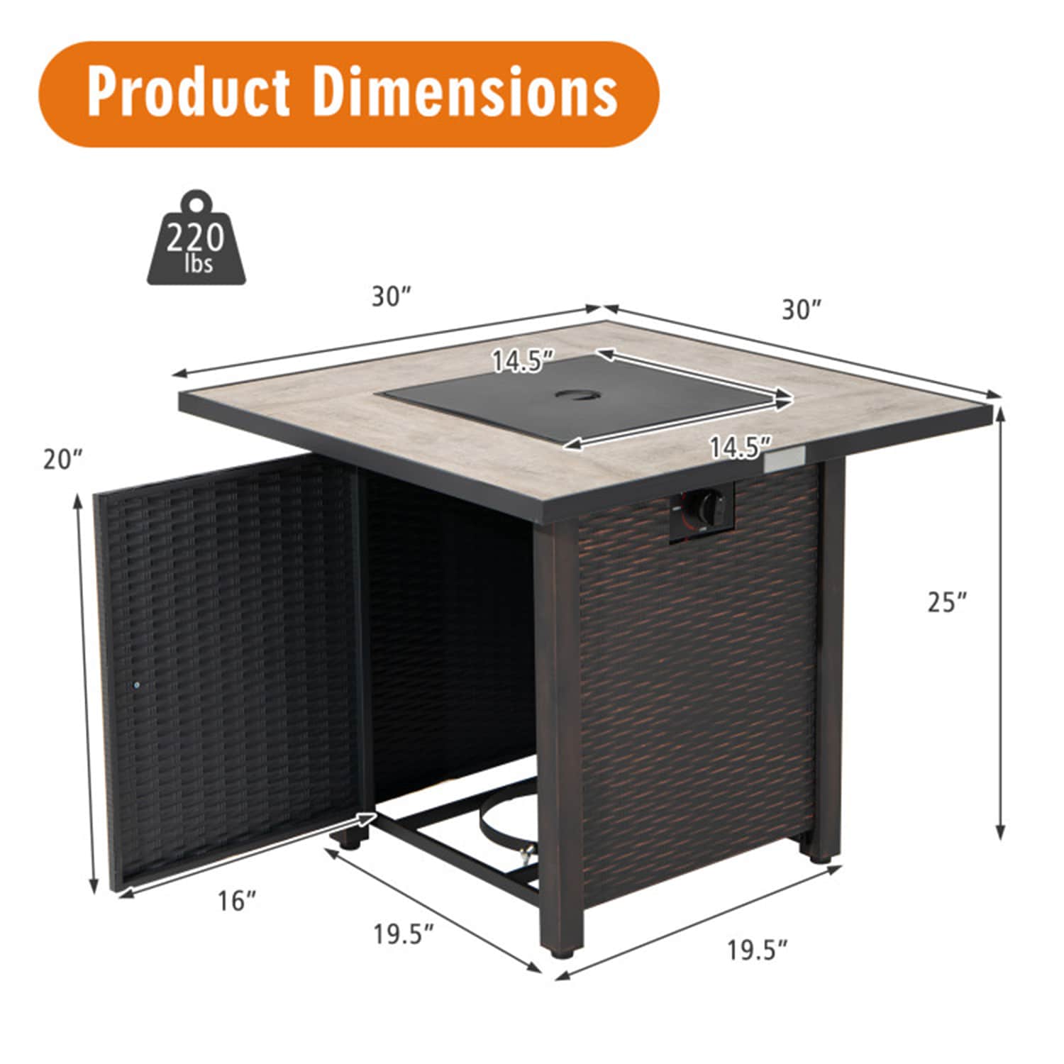 Mondawe BN10-HY Outdoor-Gas-Firepits - View #10