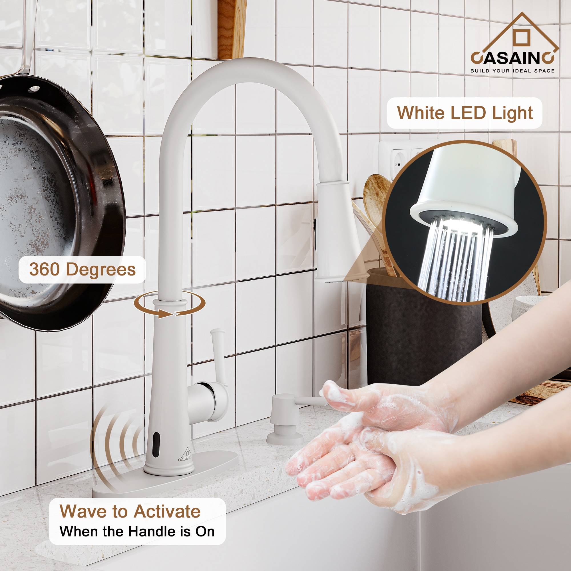 CASAINC CA-W3085-MW Kitchen-Faucets - View #4