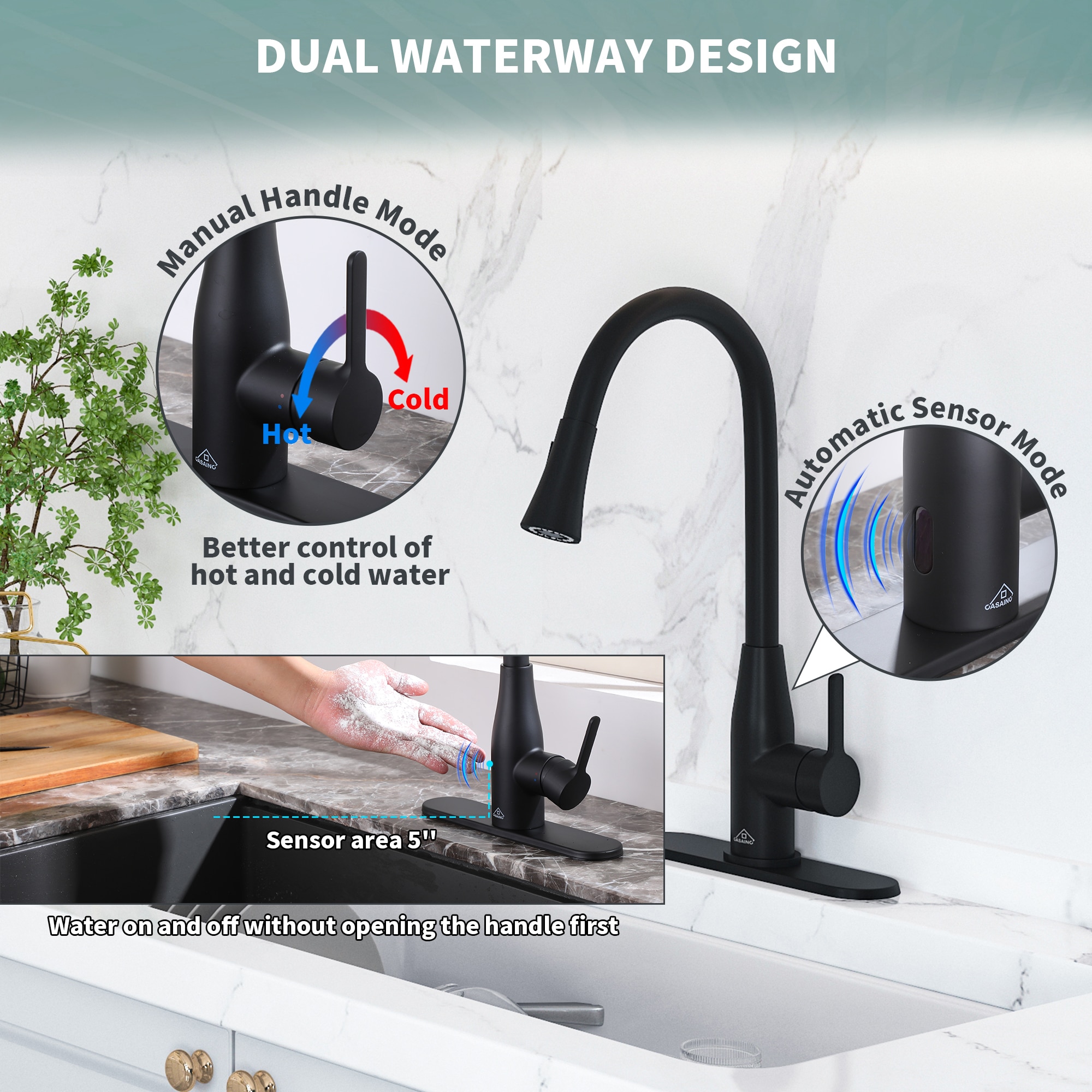 CASAINC CA-W3052-BN Kitchen-Faucets - View #7