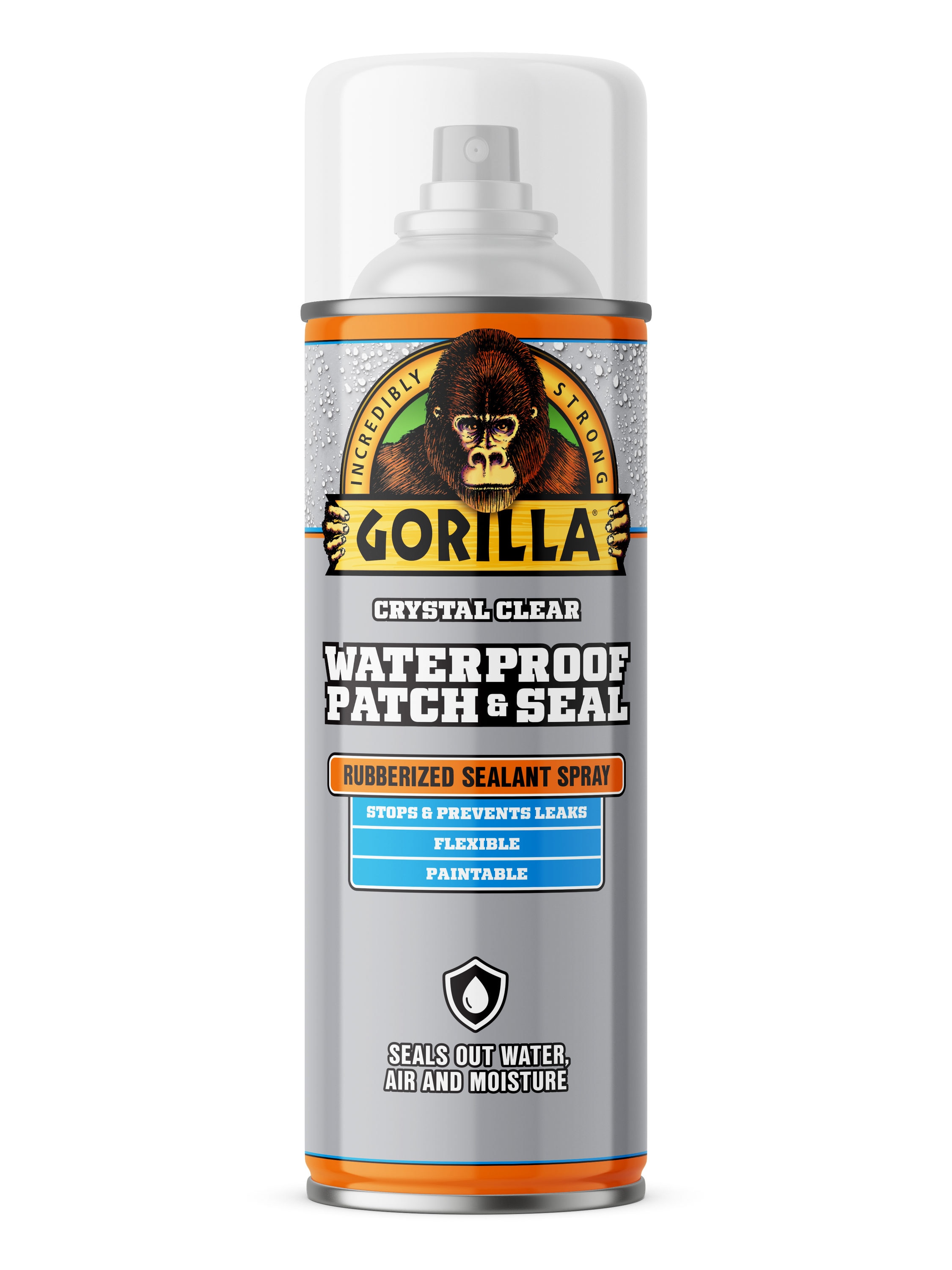 Gorilla Black Waterproof Patch & Seal Rubberized Sealant Spray, 16 Oz.