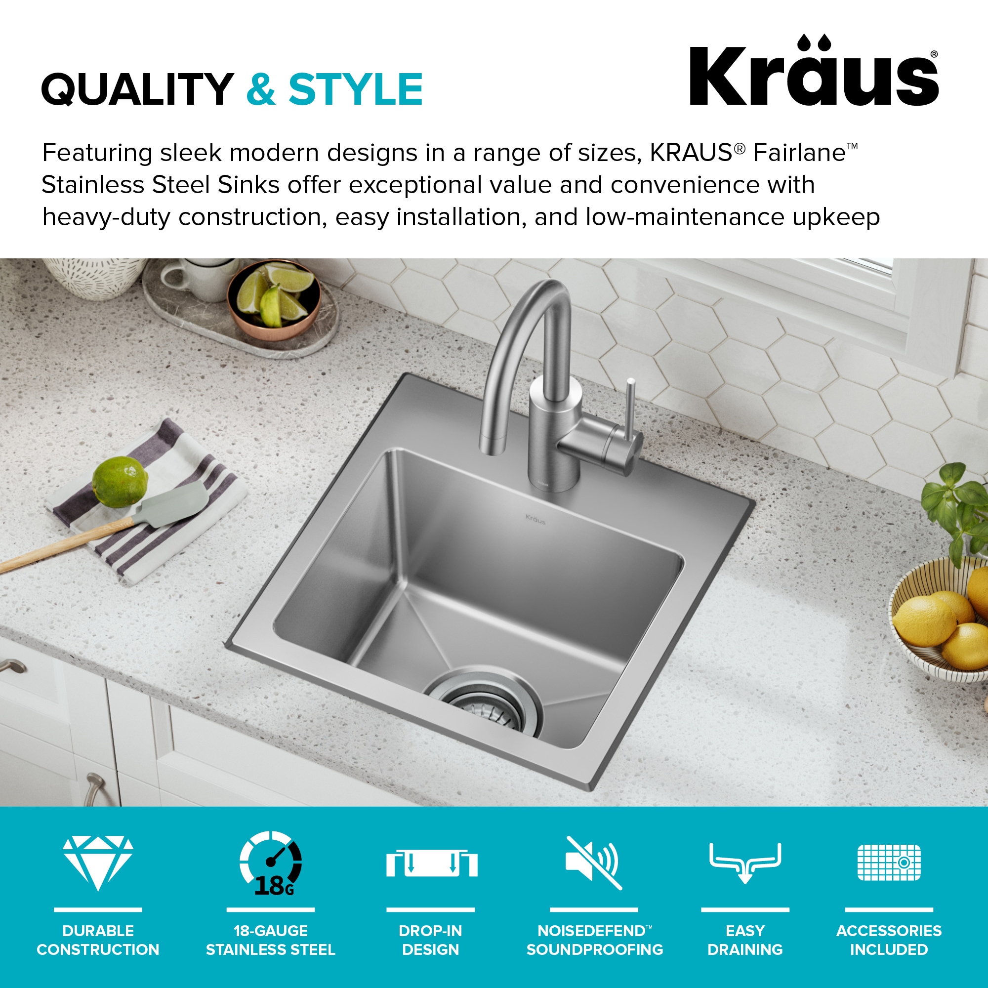 Kraus KHT631-15 Bar-Prep-Sinks - View #3