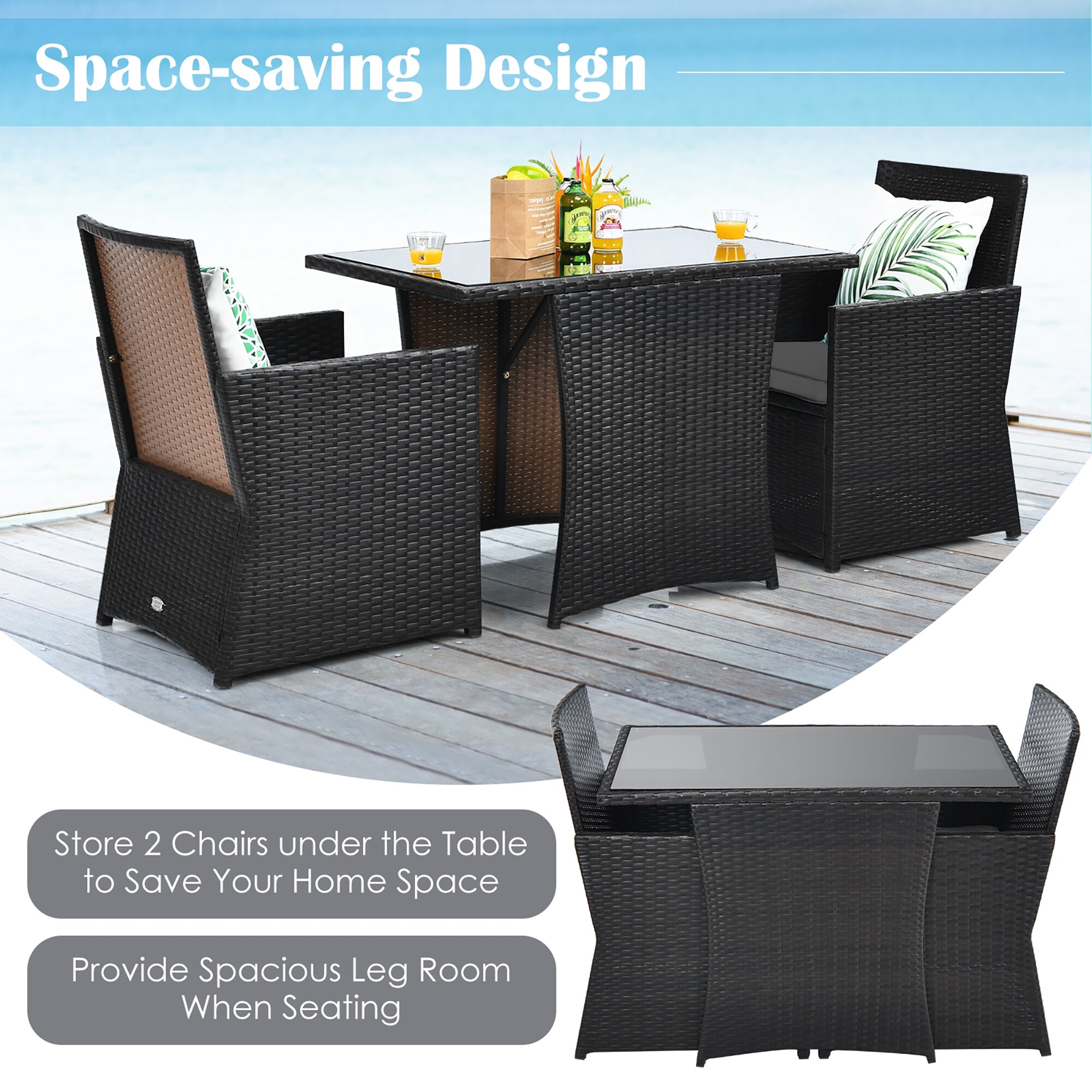 Forclover HYFW-178GR Patio-Conversation-Sets - View #6