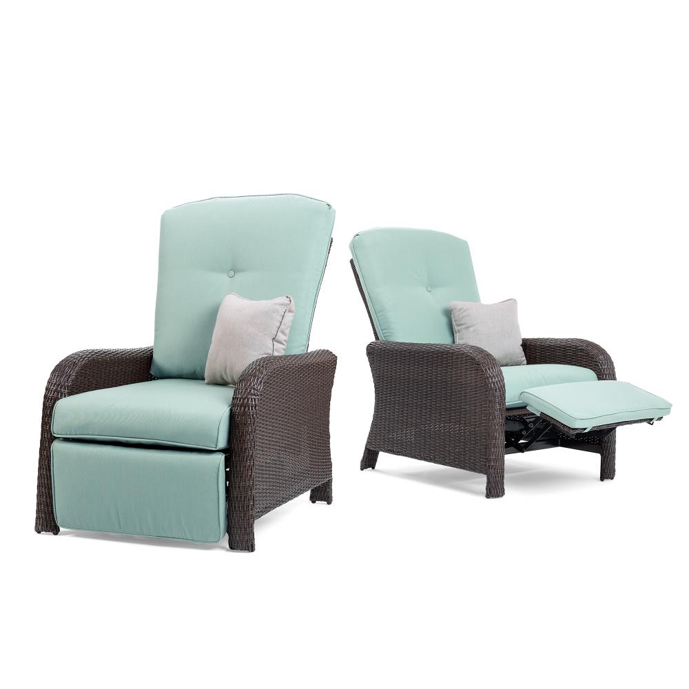 LaZBoy Outdoor Sawyer Wicker Brown Metal Frame Stationary Recliner