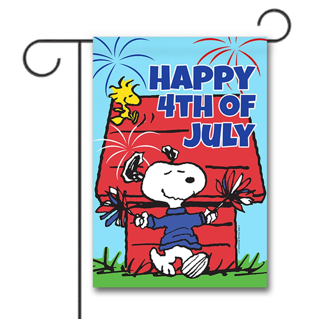Peanuts 10-1212-51F-01 1.04-ft W x 1.5-ft H Patriotic Garden flag Kit
