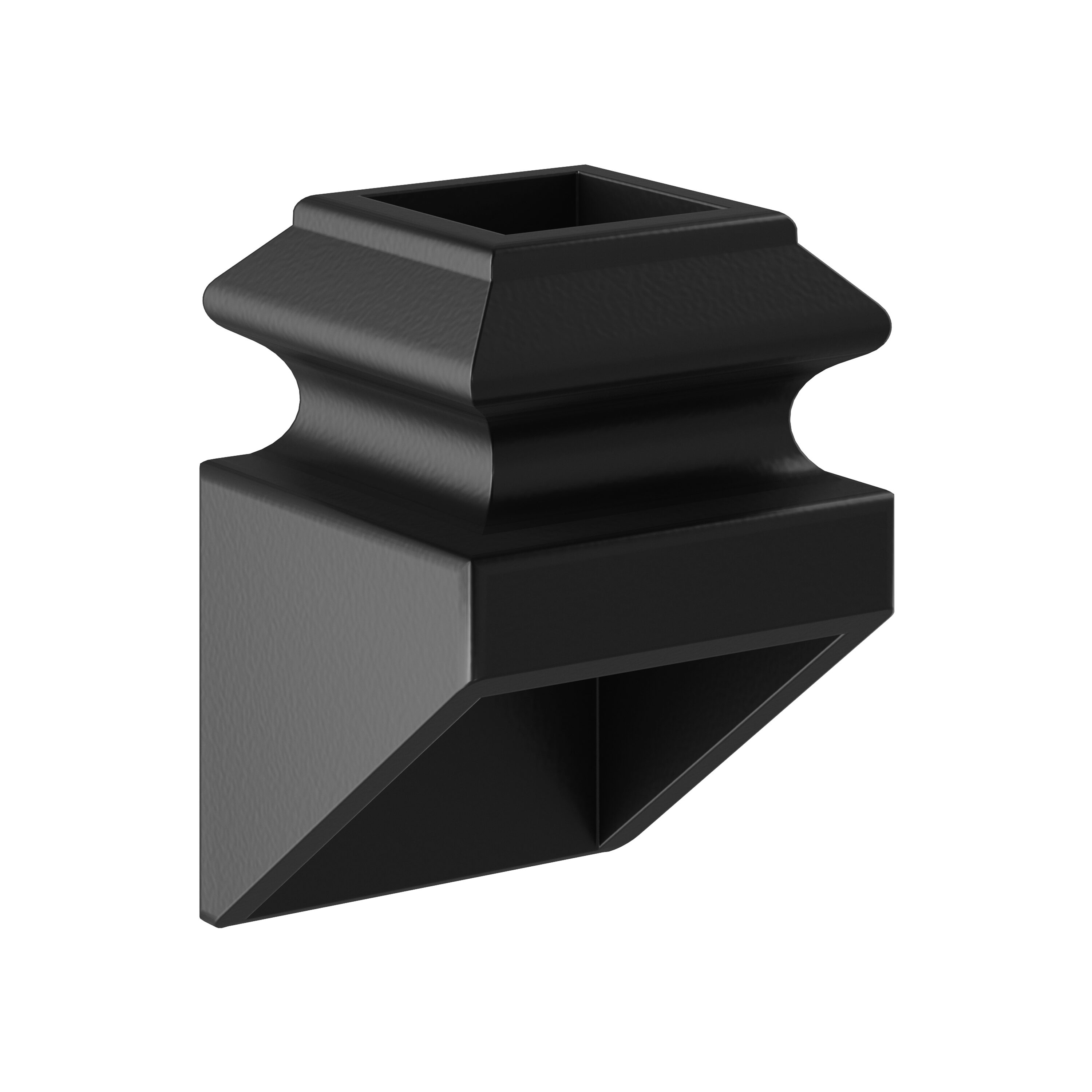 Crown Heritage 4983822FB 2.0469-in x 1.3125-in Satin Black Steel Stair Baluster Shoe