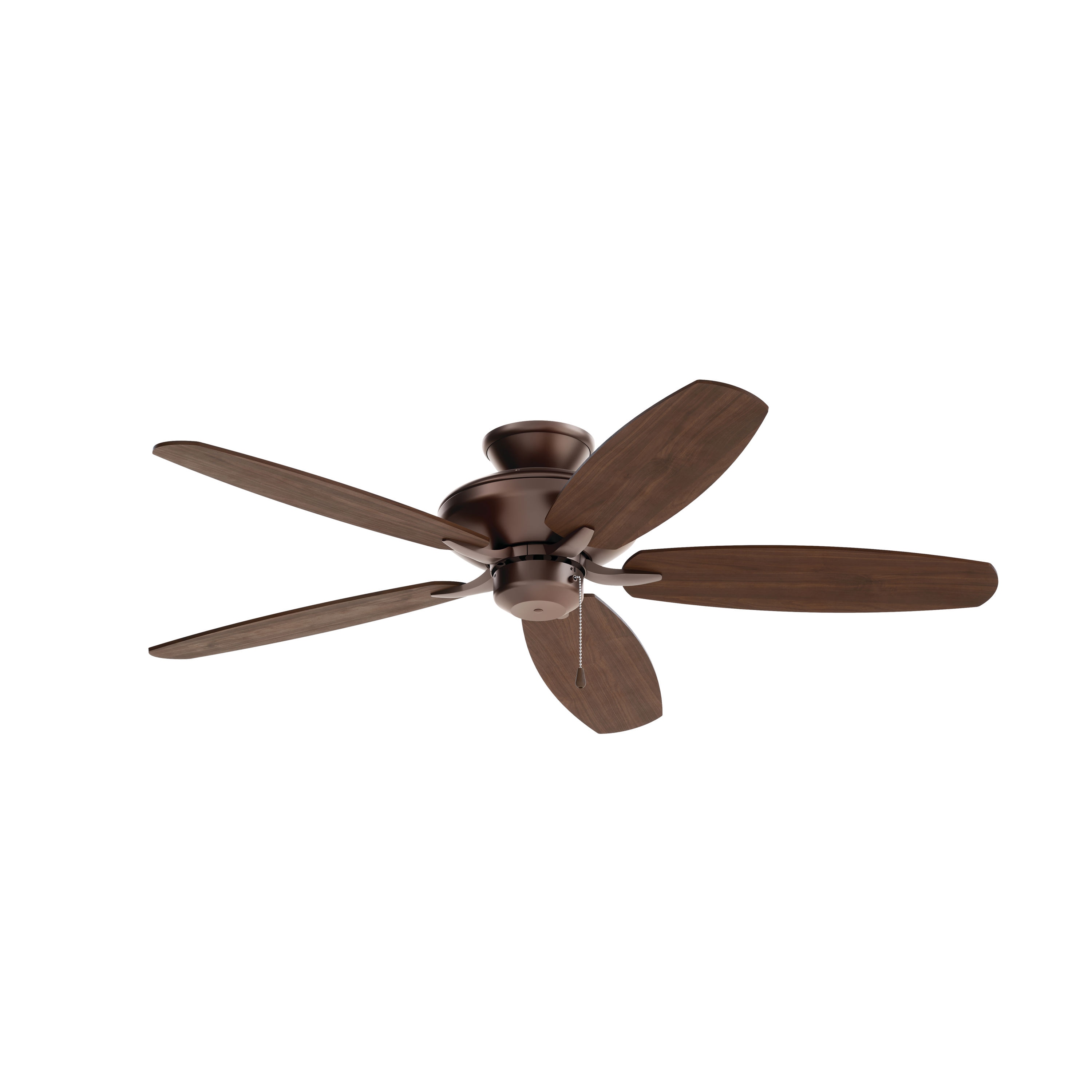 Kichler 330160OBB Renew 52-in Downrod or Flush Mount Oil Brushed Bronze with Walnut Blades Ceiling Fan Light Kit Compatible ( 5 -Blade )