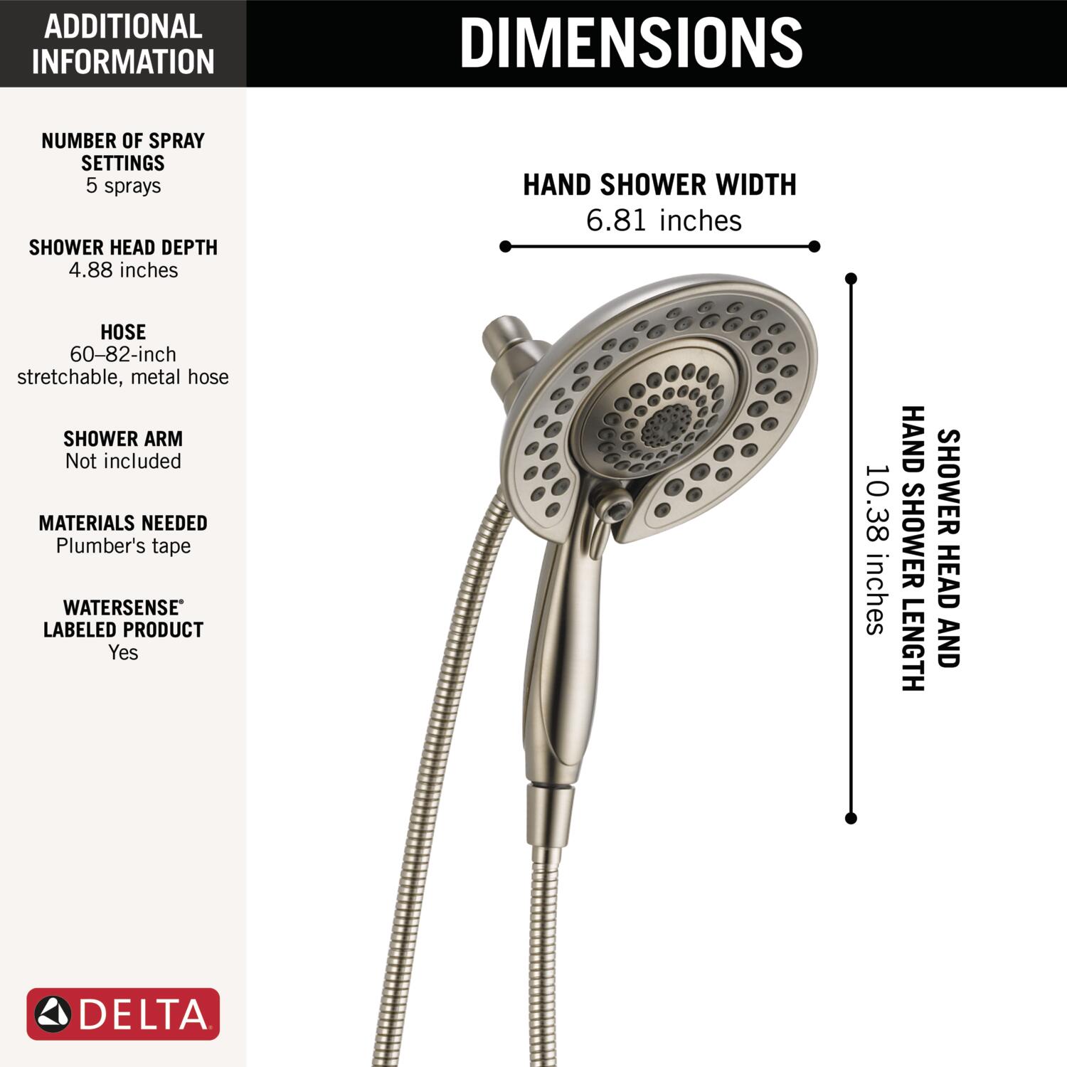 Delta 58569-SS-PR-PK Fixed-Showerhead - View #3
