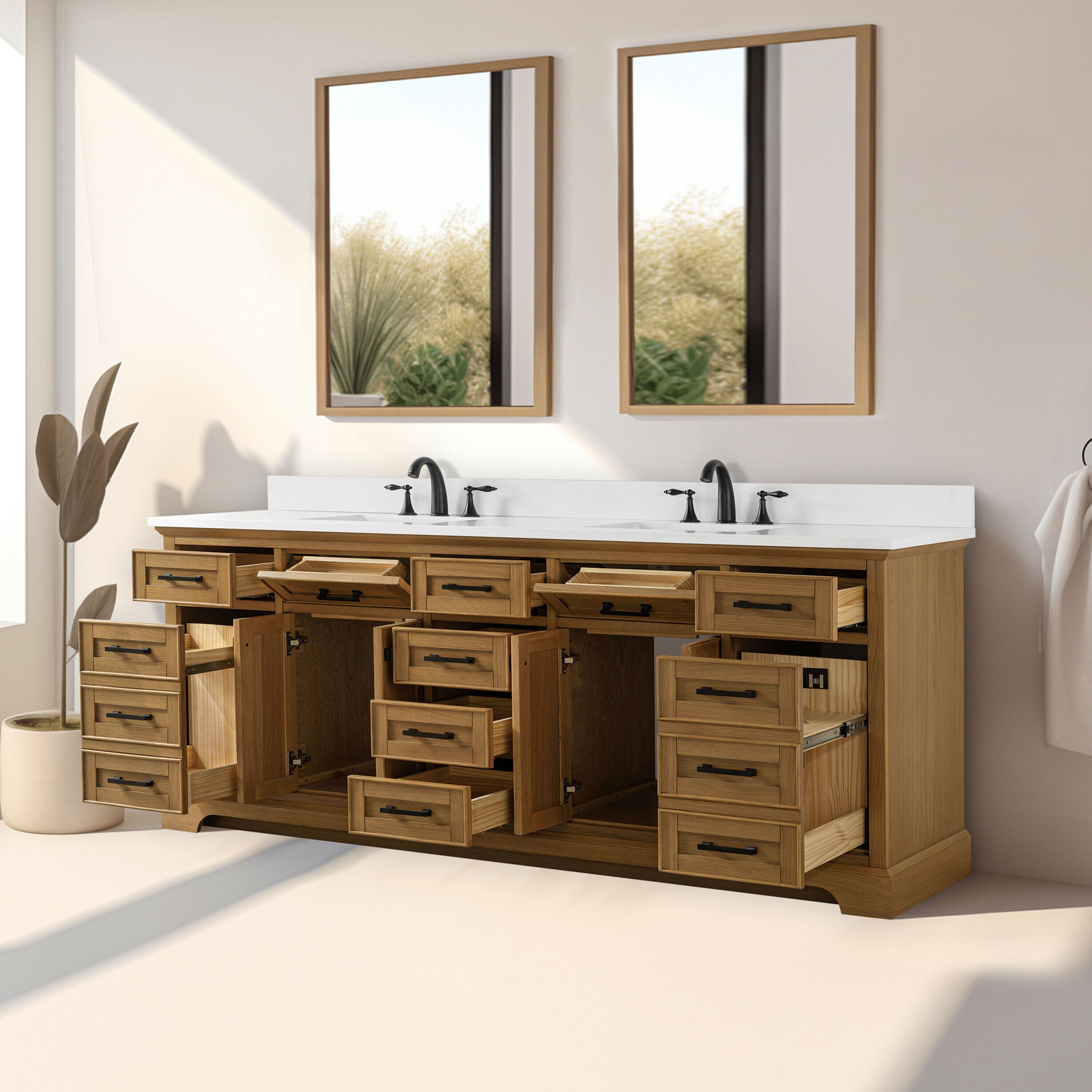 Design Element ML-84-OKV Bath-Vanity-Combo - View #3