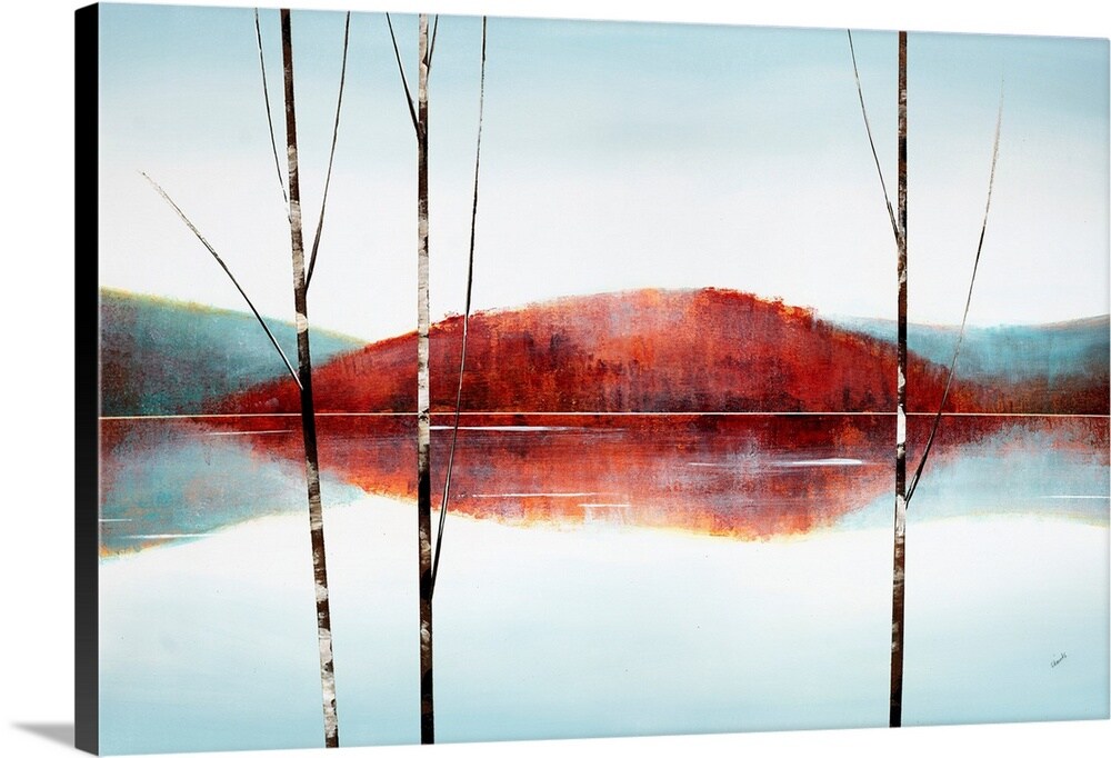 GreatBigCanvas 2624059-24-24X16 Calm Waters Viii Perrell Fine Art 16-in H x 24-in W Abstract Print on Canvas