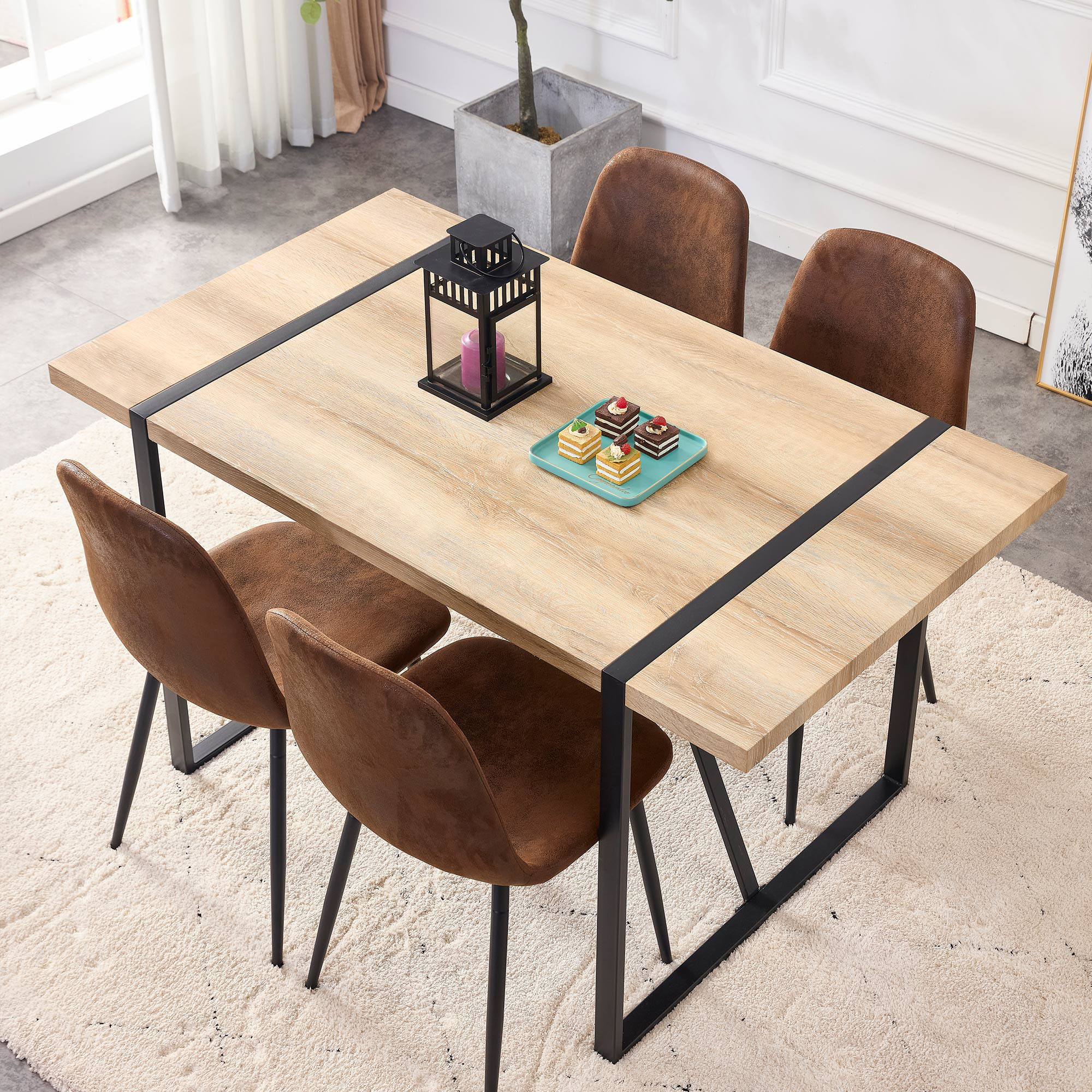 Teamson Home Julianna Black Contemporary/Modern Dining Table, Tempered  Glass with Metal Base 43.5-in L x 29.5-in H in the Dining Tables department  at