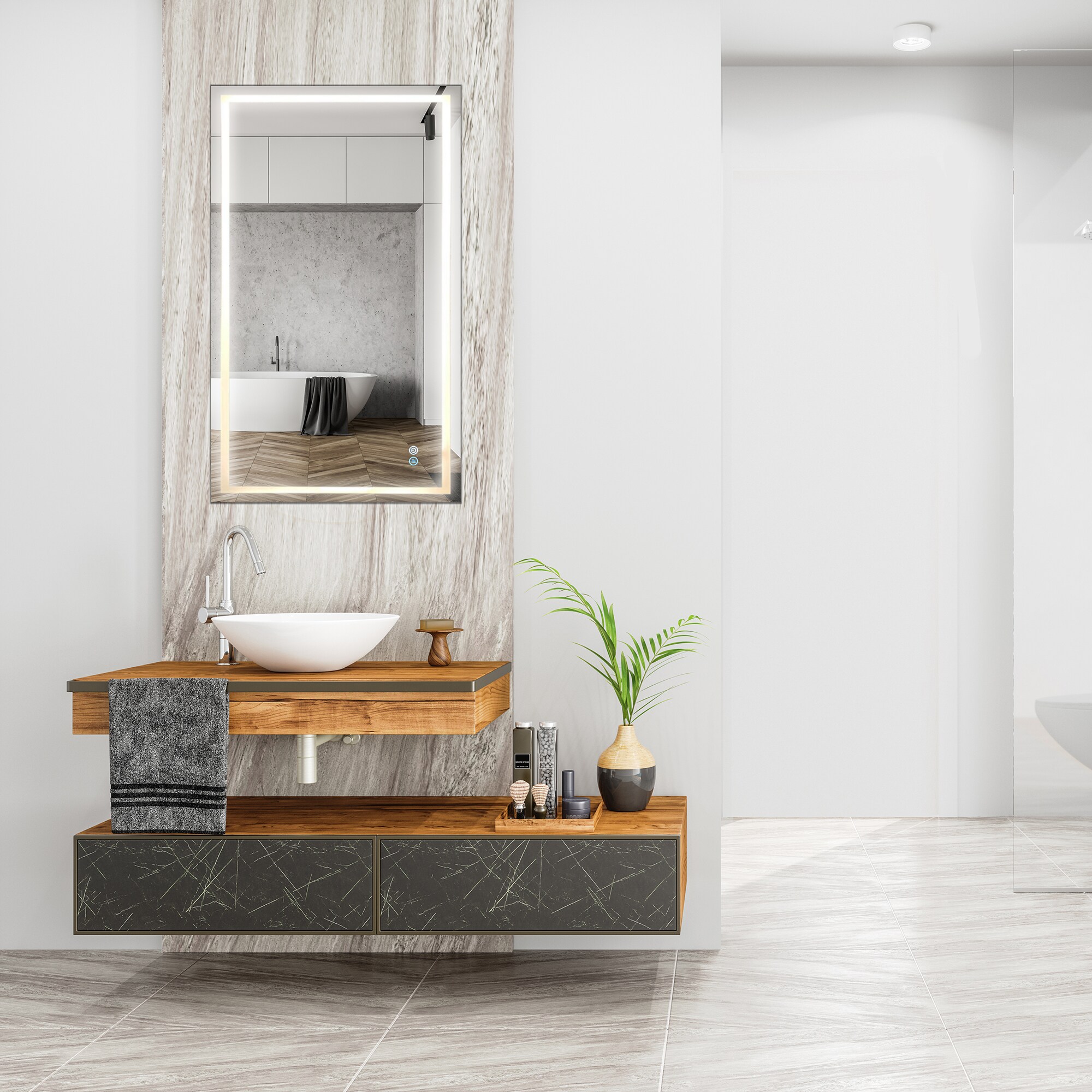 Edvivi WL2440 Framed-Bath-Mirrors - View #4