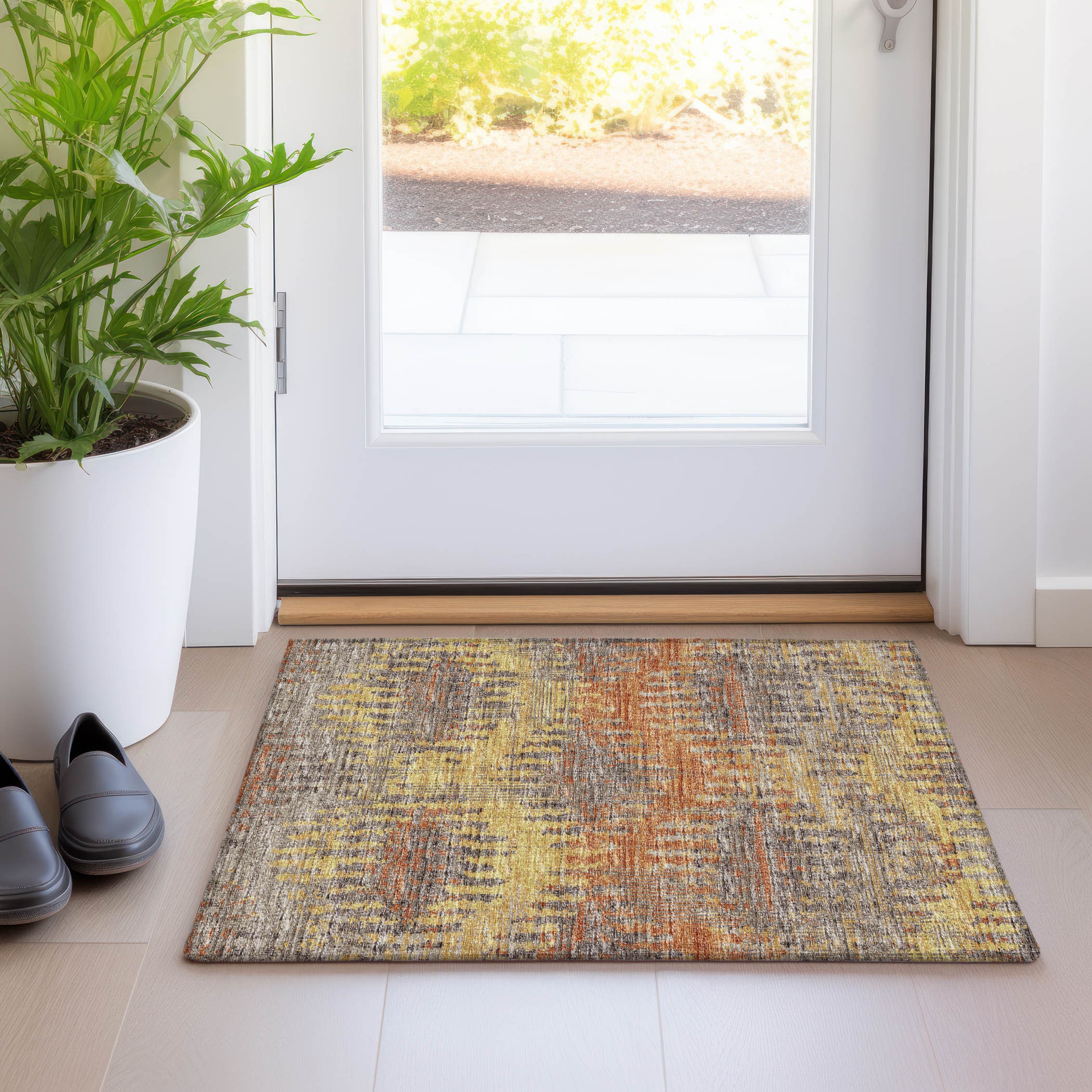 Addison Rugs AMF80CA20X30 Mayfield AMF80CA 2 x 3 (ft) Loomed Polyester Canyon Rectangular Indoor Abstract Machine washable Area rug