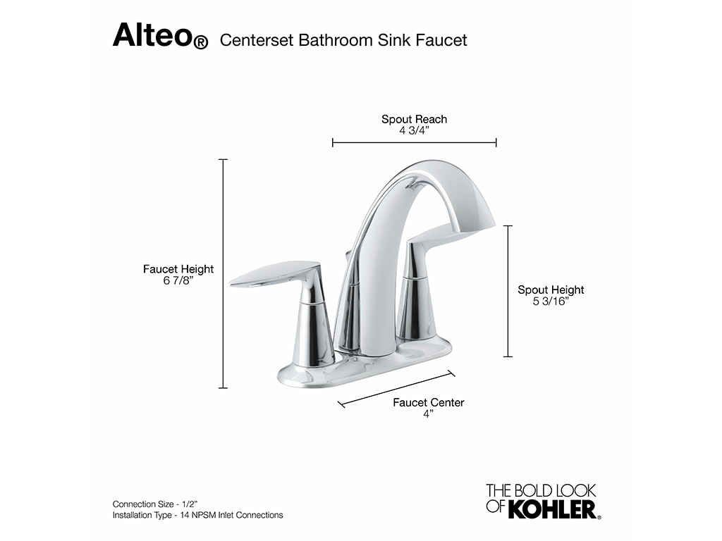 KOHLER 45100-4-CP Lavatory-Faucets - View #4