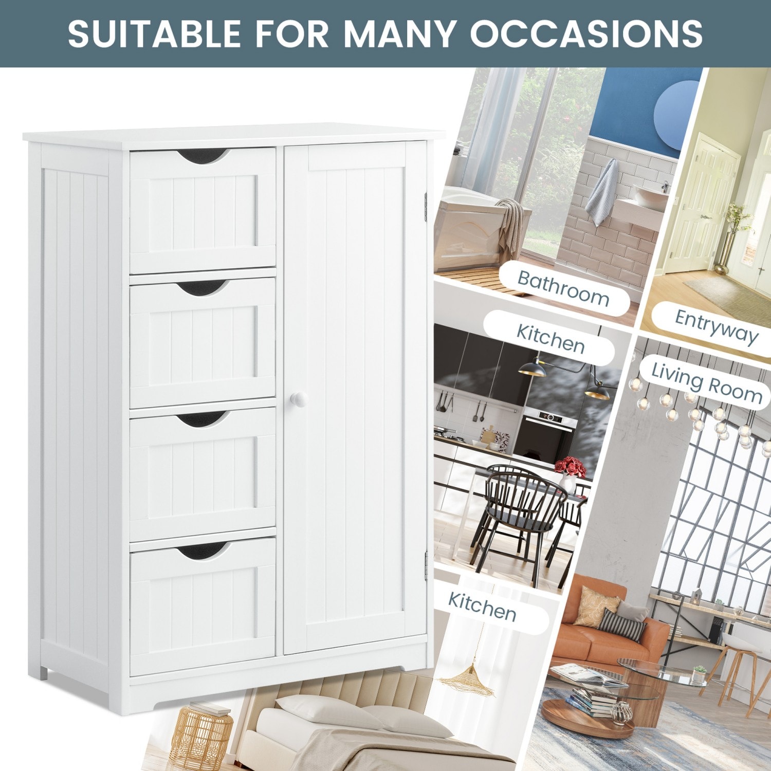 Costway HW54899 Linen-Cabinets - View #8