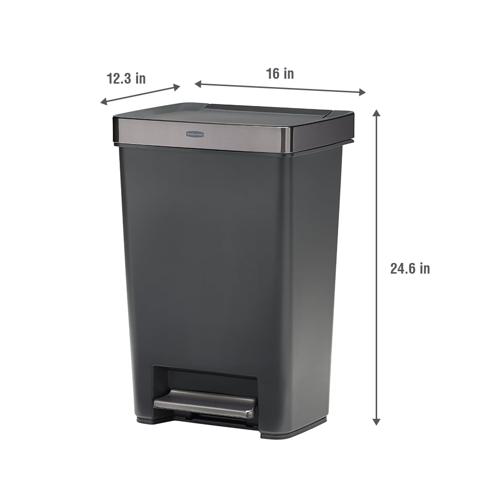 simplehuman 55 Liter / 14.5 Gallon Rectangular Hands-Free Kitchen Step -  Trash Rite