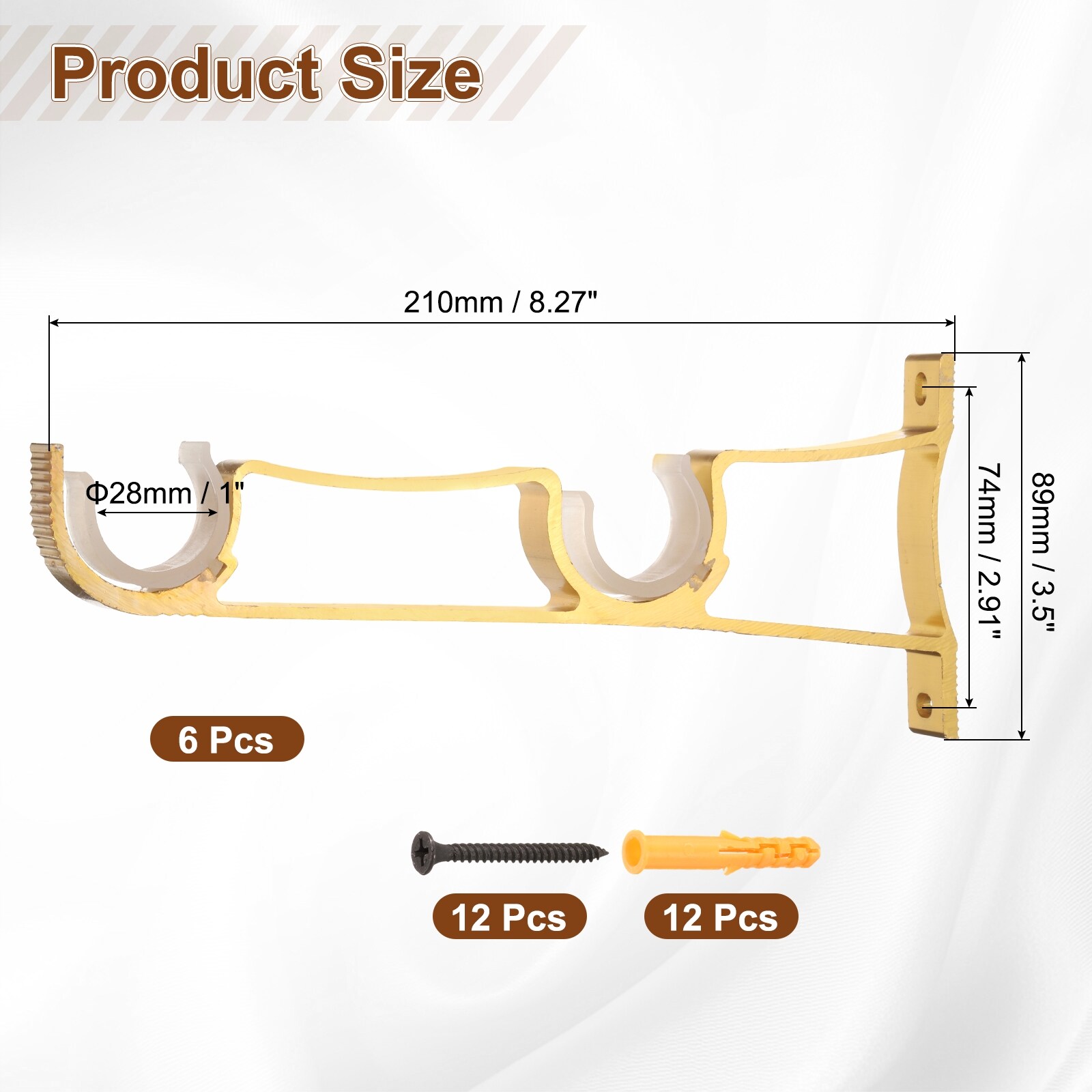 Unique Bargains S25093002UX0406 Curtain-Brackets - View #2