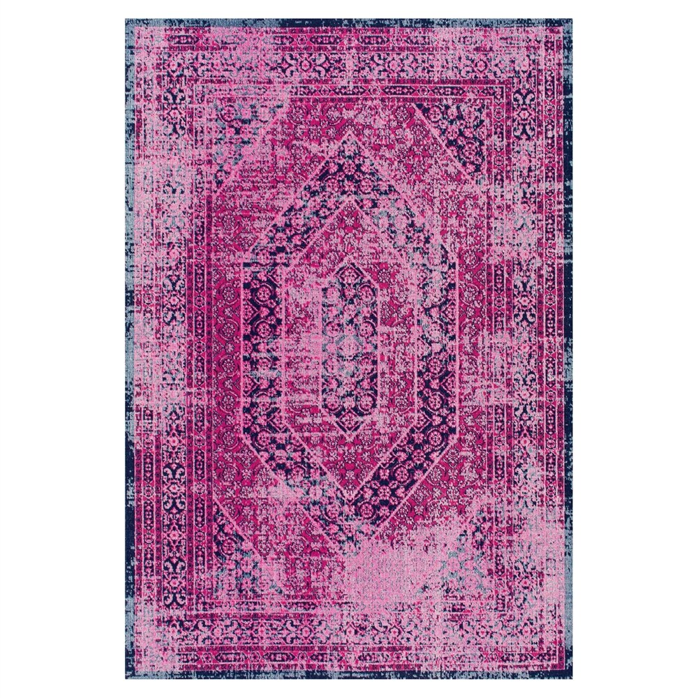 nuLOOM RZSW02A-8010 Freda 8 X 10 (ft) Pink Indoor Distressed/Overdyed Area Rug