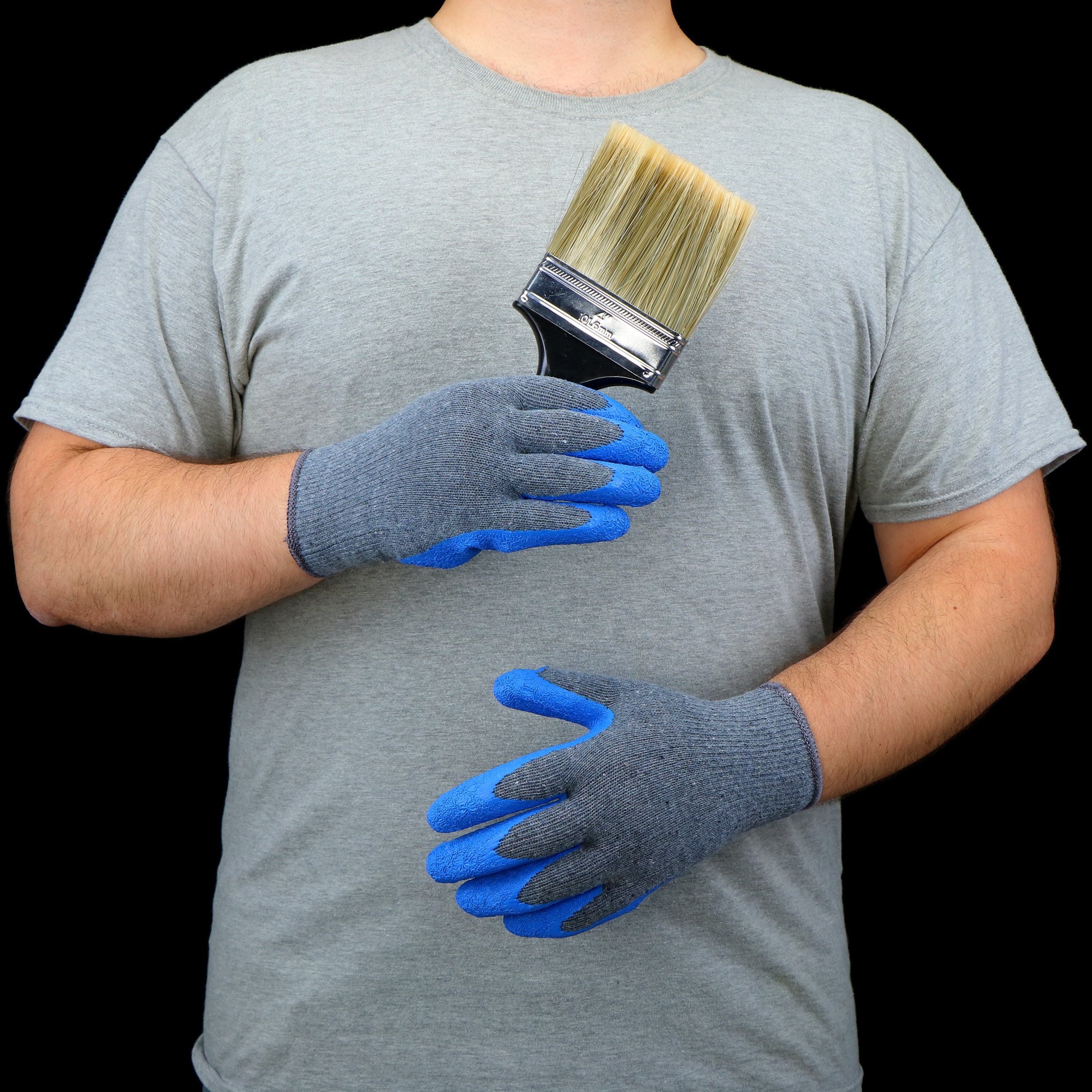 Project Source Small/Medium Blue Latex Dipped Poly/Cotton Gloves 