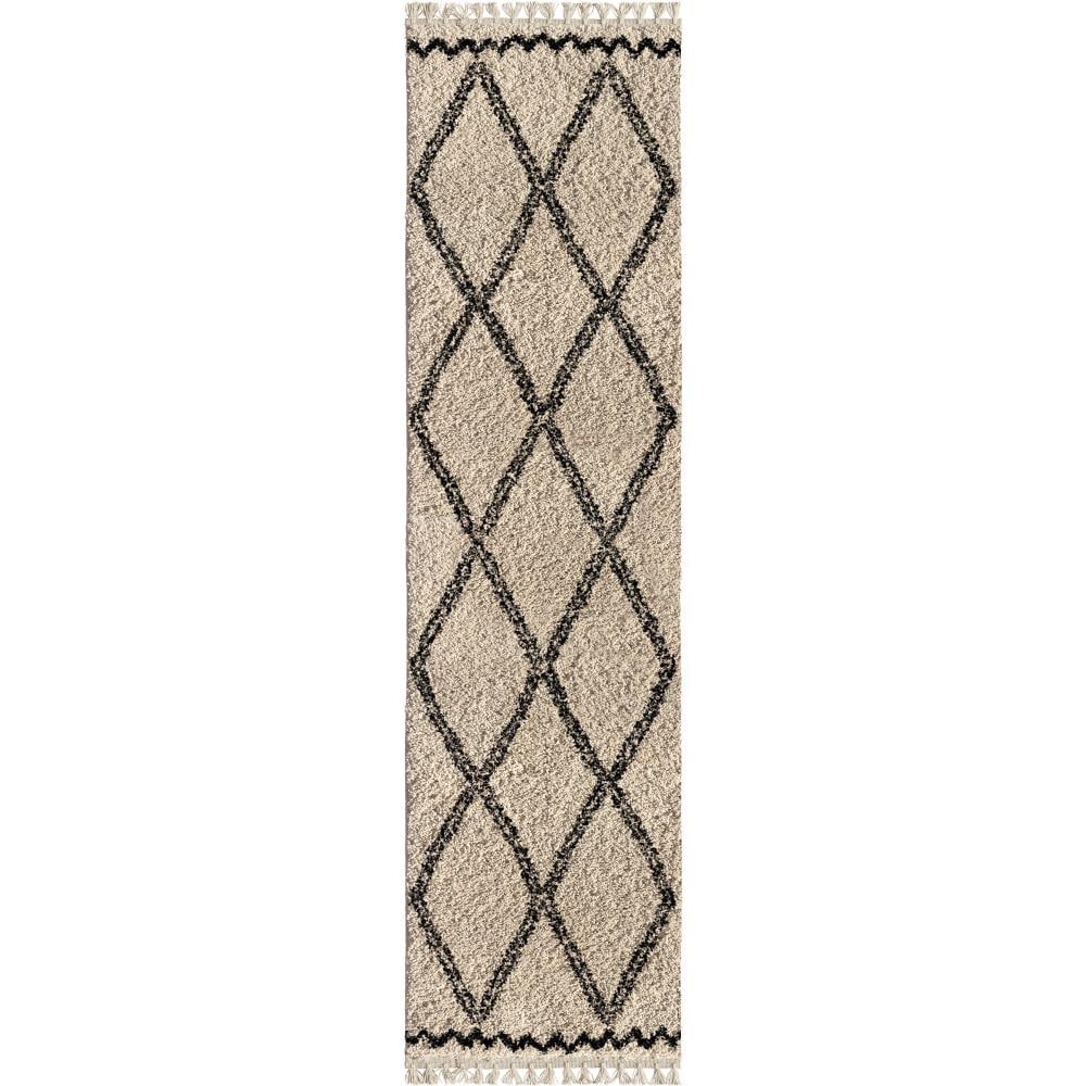 Orian Rugs 394788 Bedouin Desert Trellis 2 x 8 (ft) Loomed Polypropylene Off White Rectangular Indoor Abstract Bohemian/Eclectic Runner rug