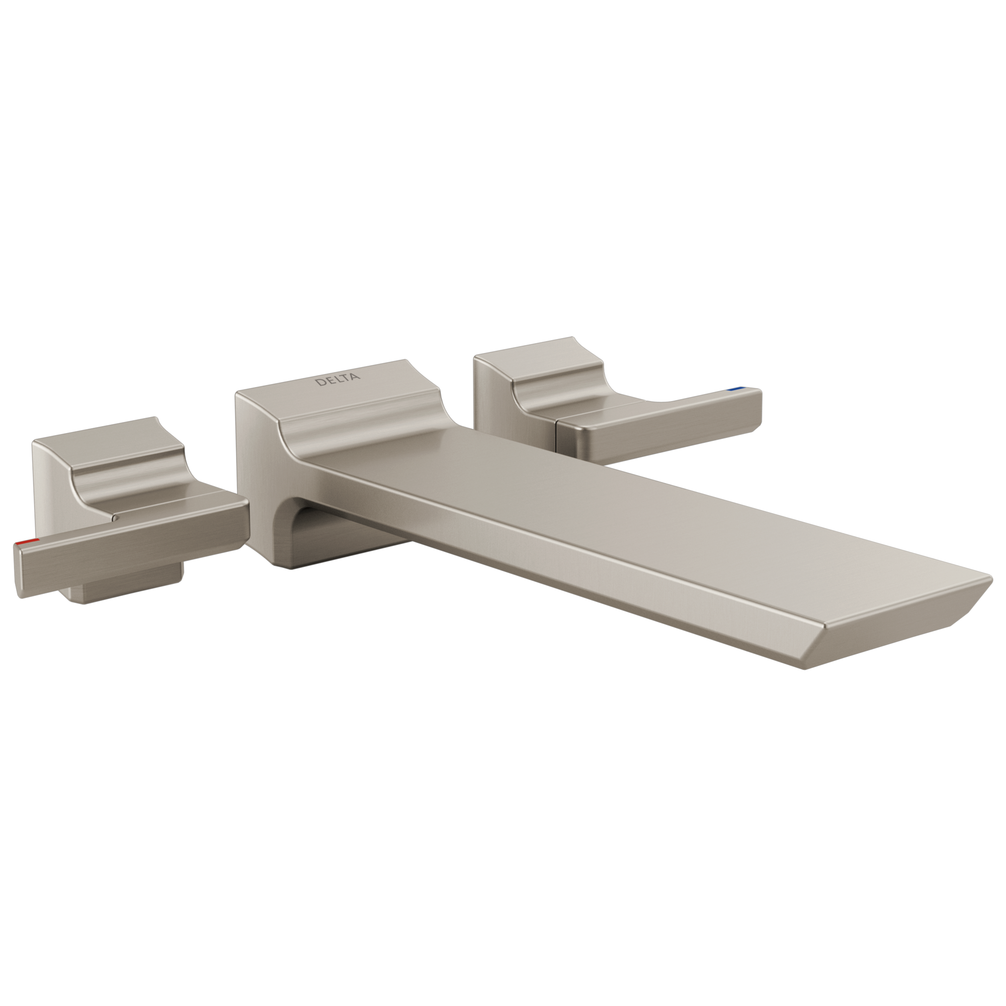 Delta T5799-SS-PR-WL Pivotal Lumicoat Stainless 2-handle Wall-mount Low-arc Bathtub Faucet