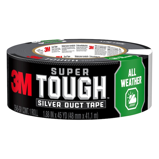 3M Super Tough Heavy Duty All Weather Gray Rubberized Duct Tape 1.88-in x  45 Yard(S) in the Duct Tape department at