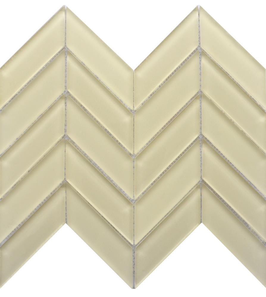 Emser Edge 10-Pack Cream Glass Border Tile (10-in x 12-in)