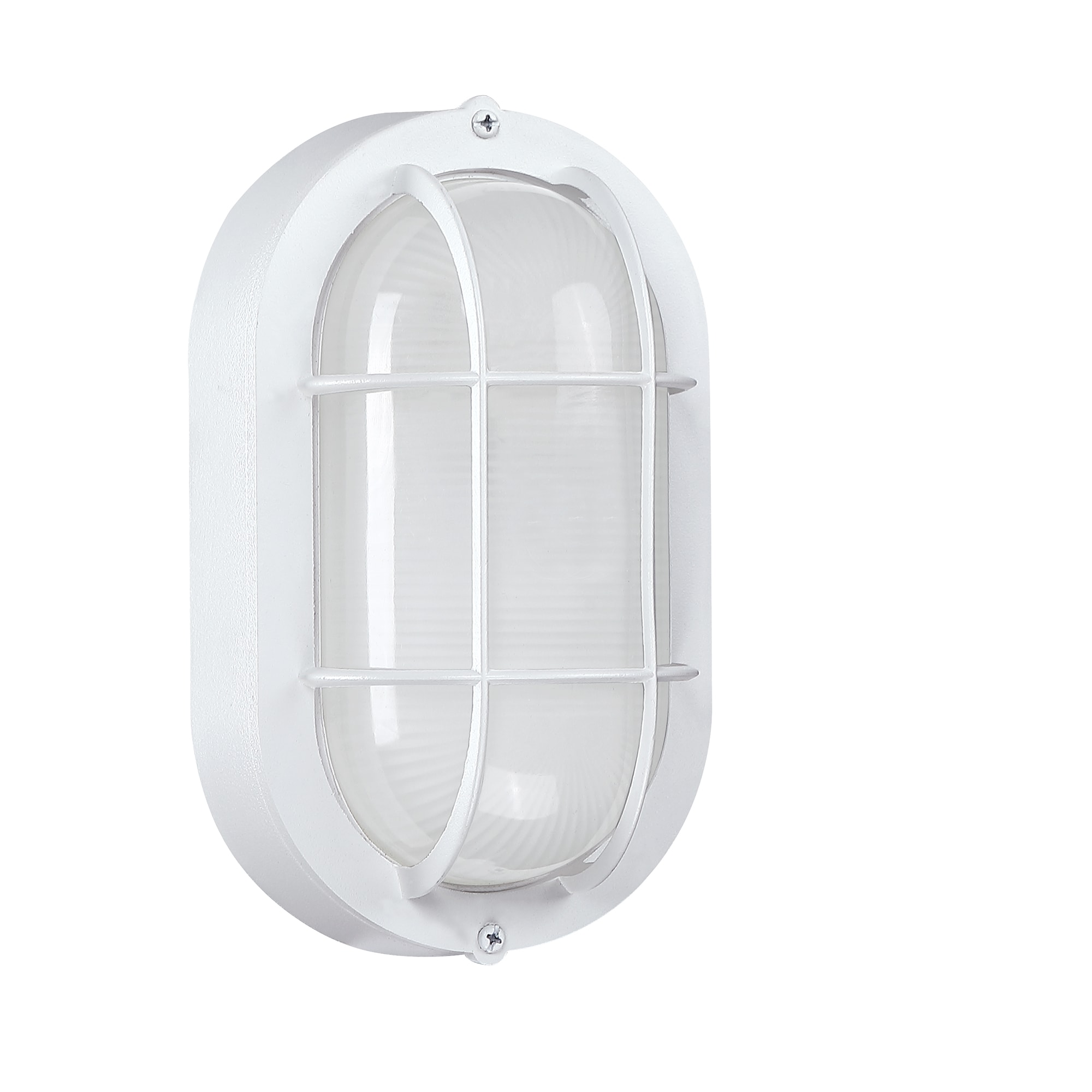 Hukoro F75451-QC 1 -Light 8.5-in H White Hardwired Outdoor Wall Light